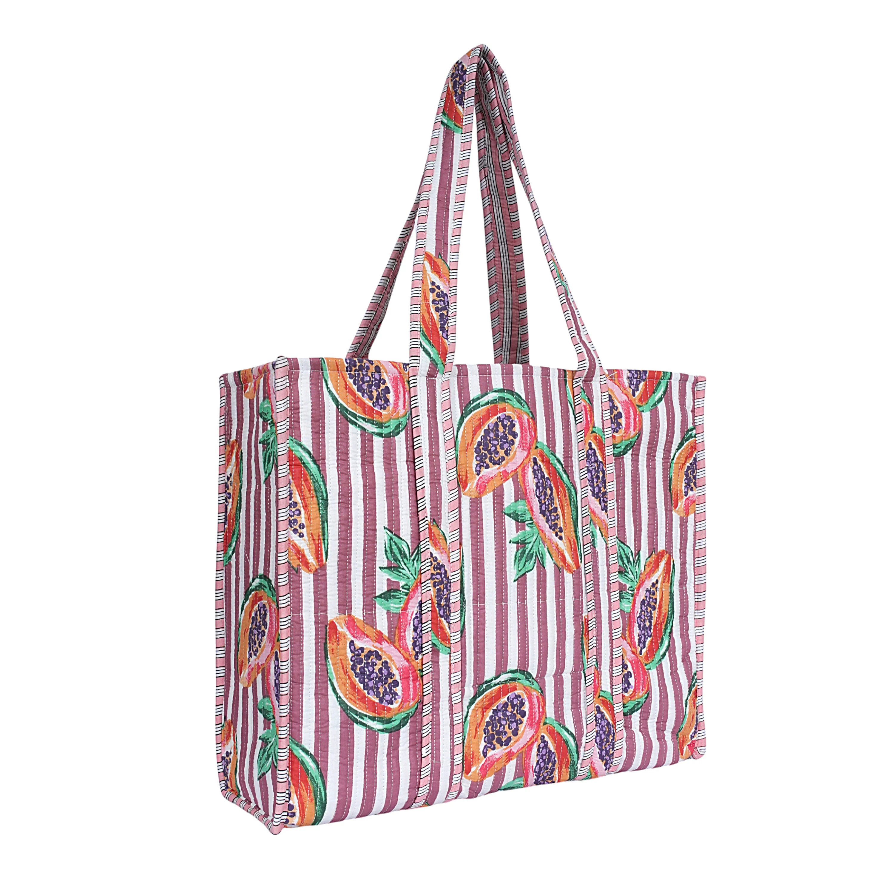 Summer Fruits Tote In Papaya - Image 3