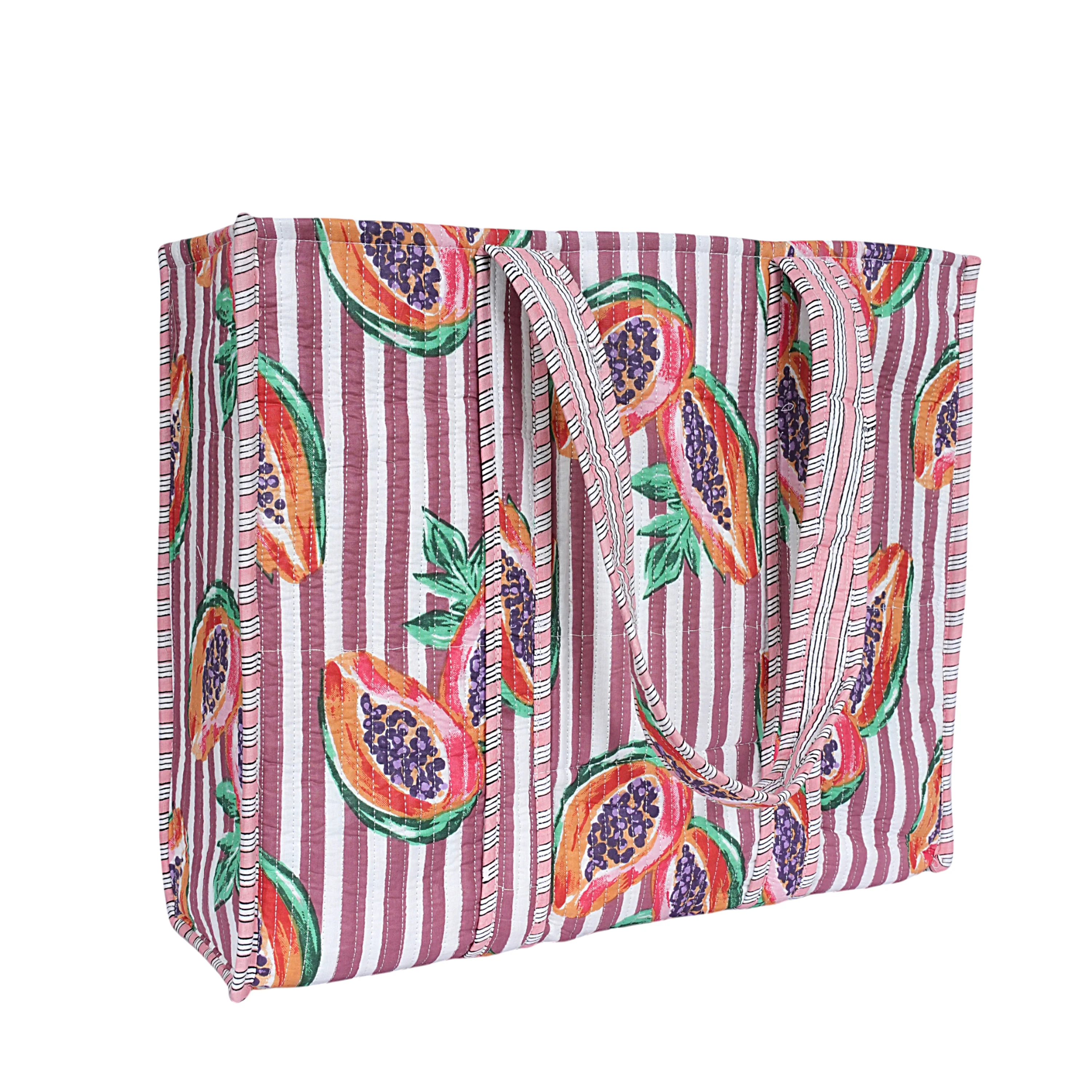 Summer Fruits Tote In Papaya - Image 4