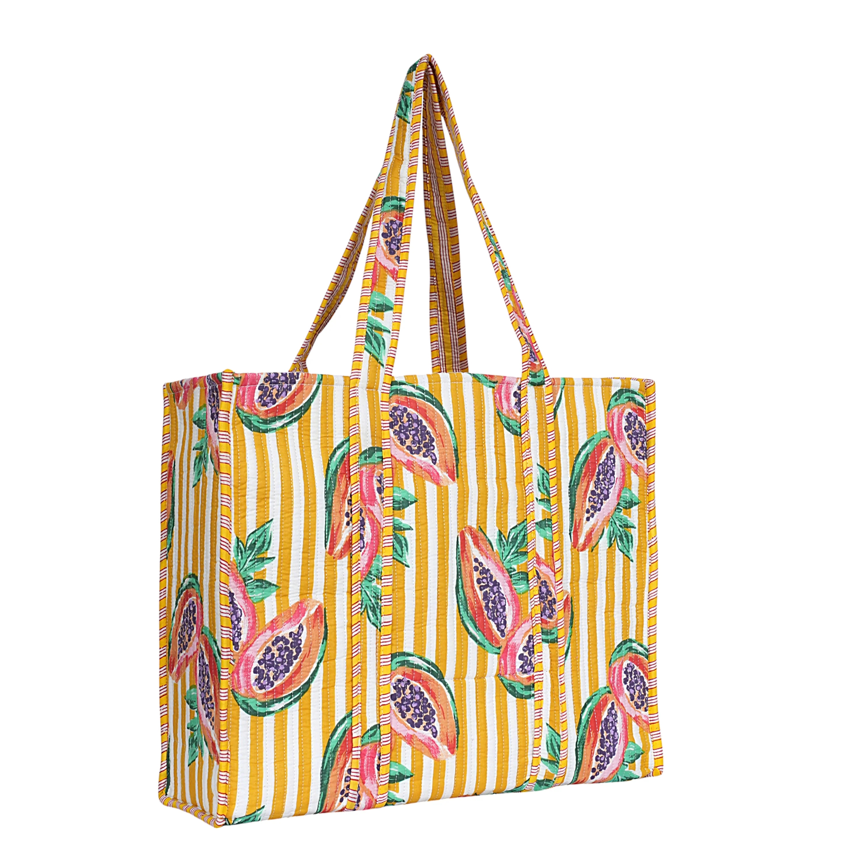 Summer Fruits Tote In Papaya - Image 7