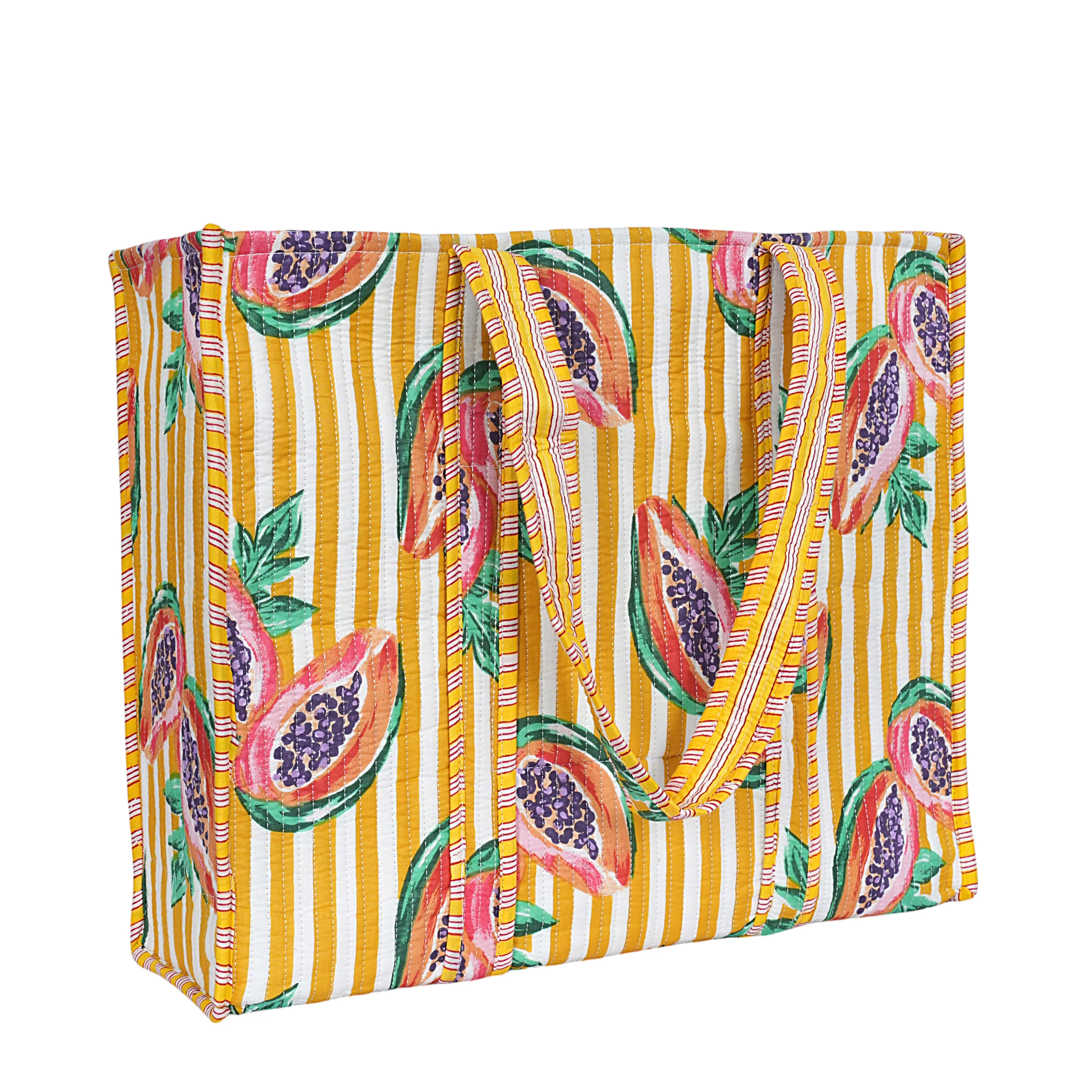 Summer Fruits Tote In Papaya - Image 8