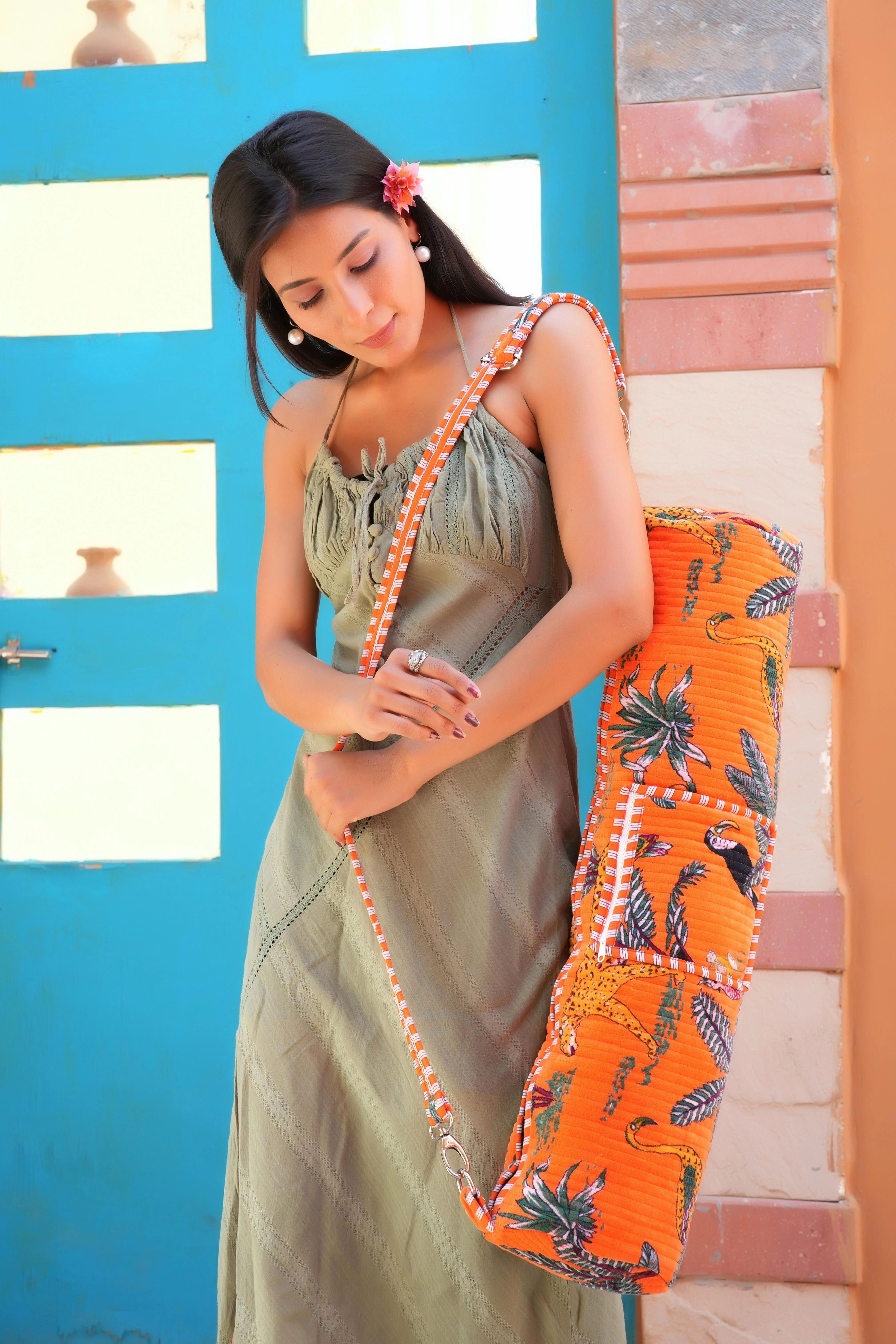 The Jungle Velvet Yoga Bag - Image 42