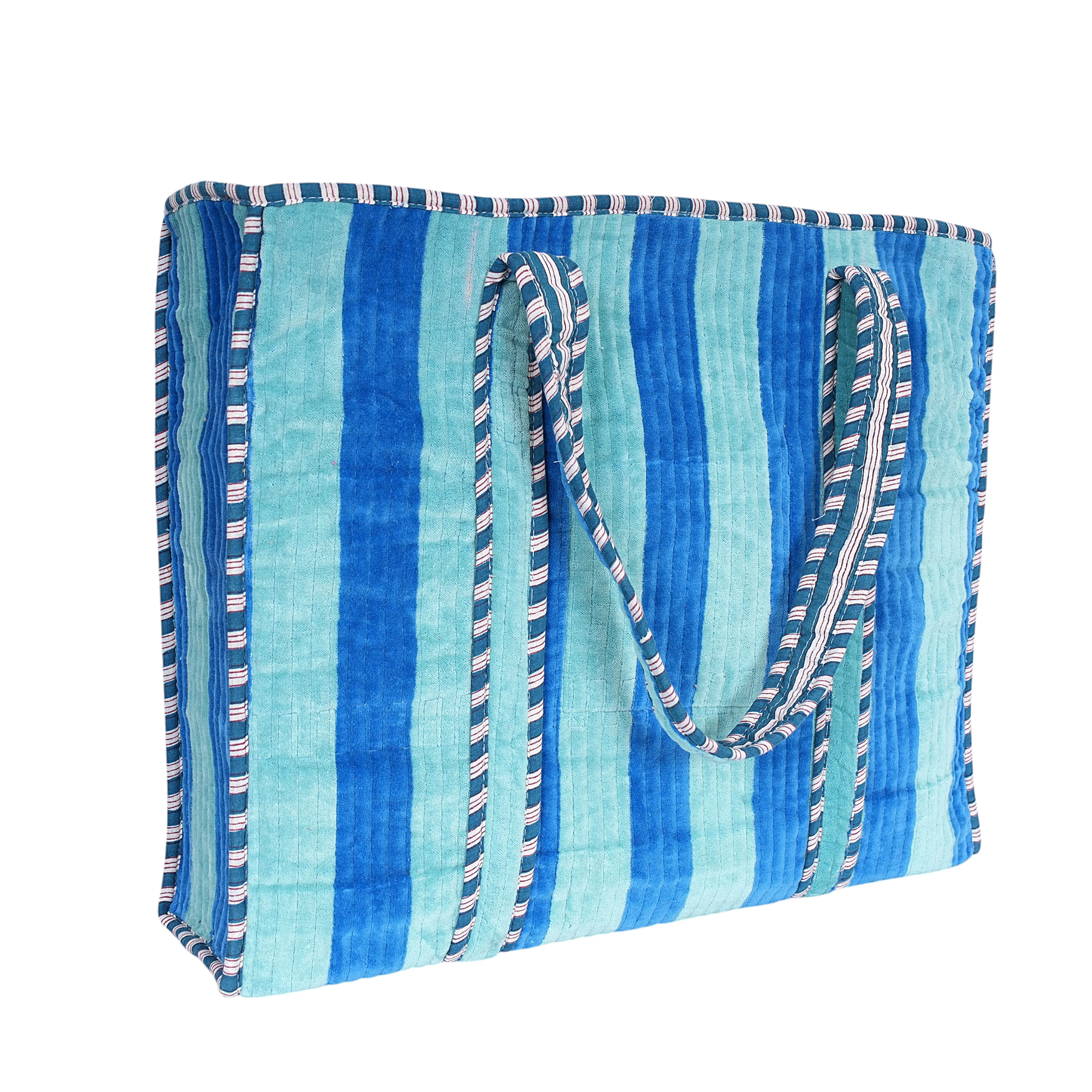 The Striped Velvet Tote - Image 16