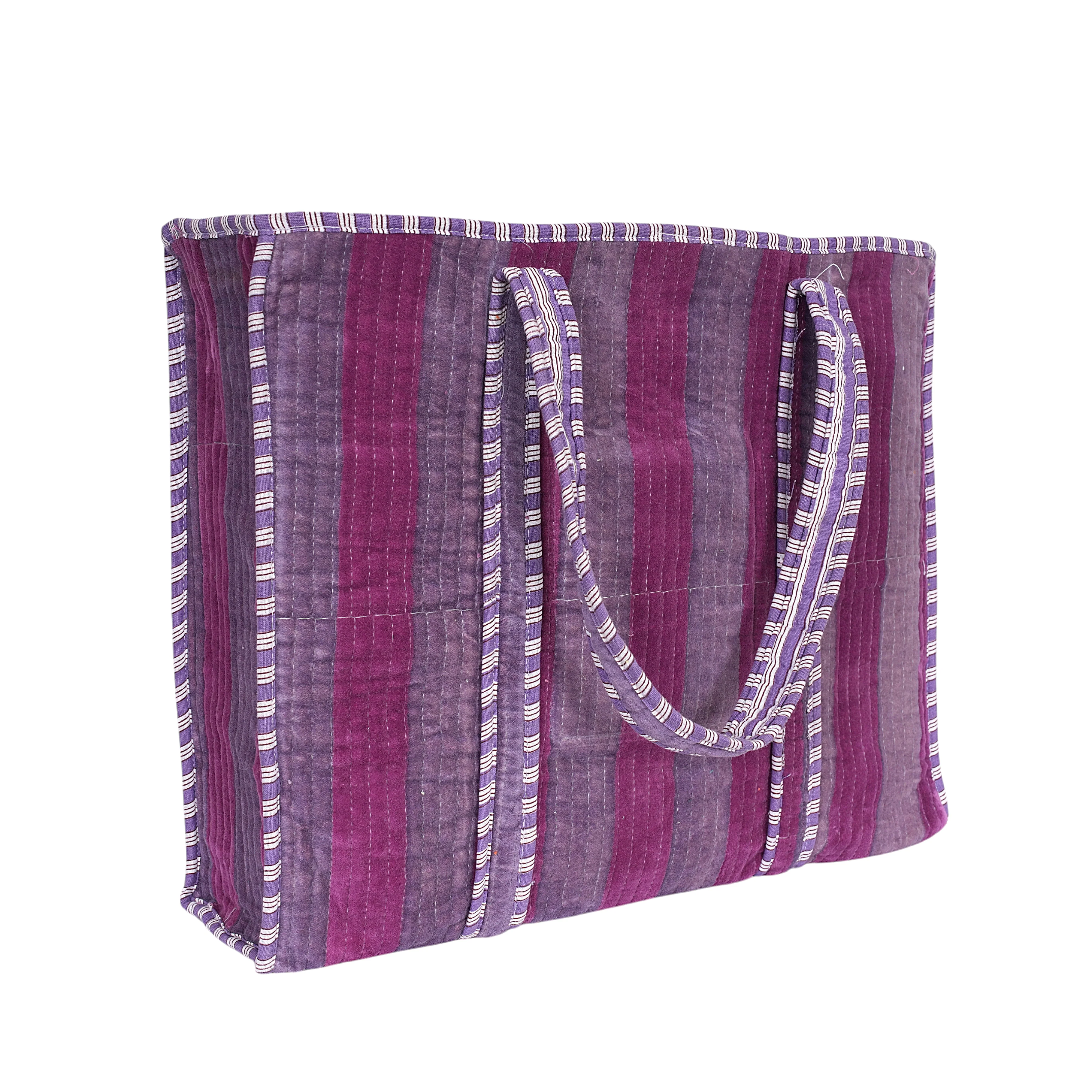 The Striped Velvet Tote - Image 17
