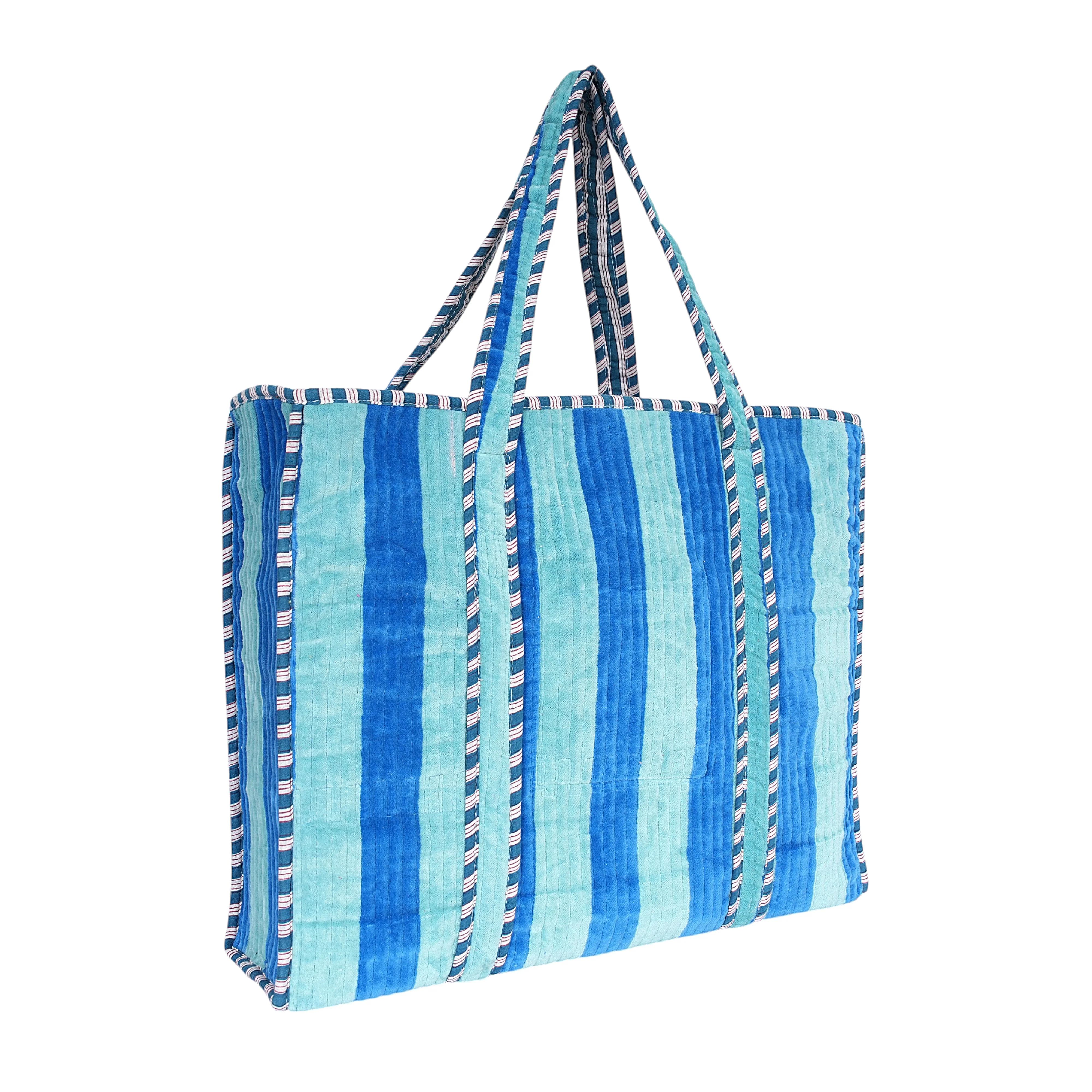 The Striped Velvet Tote - Image 18