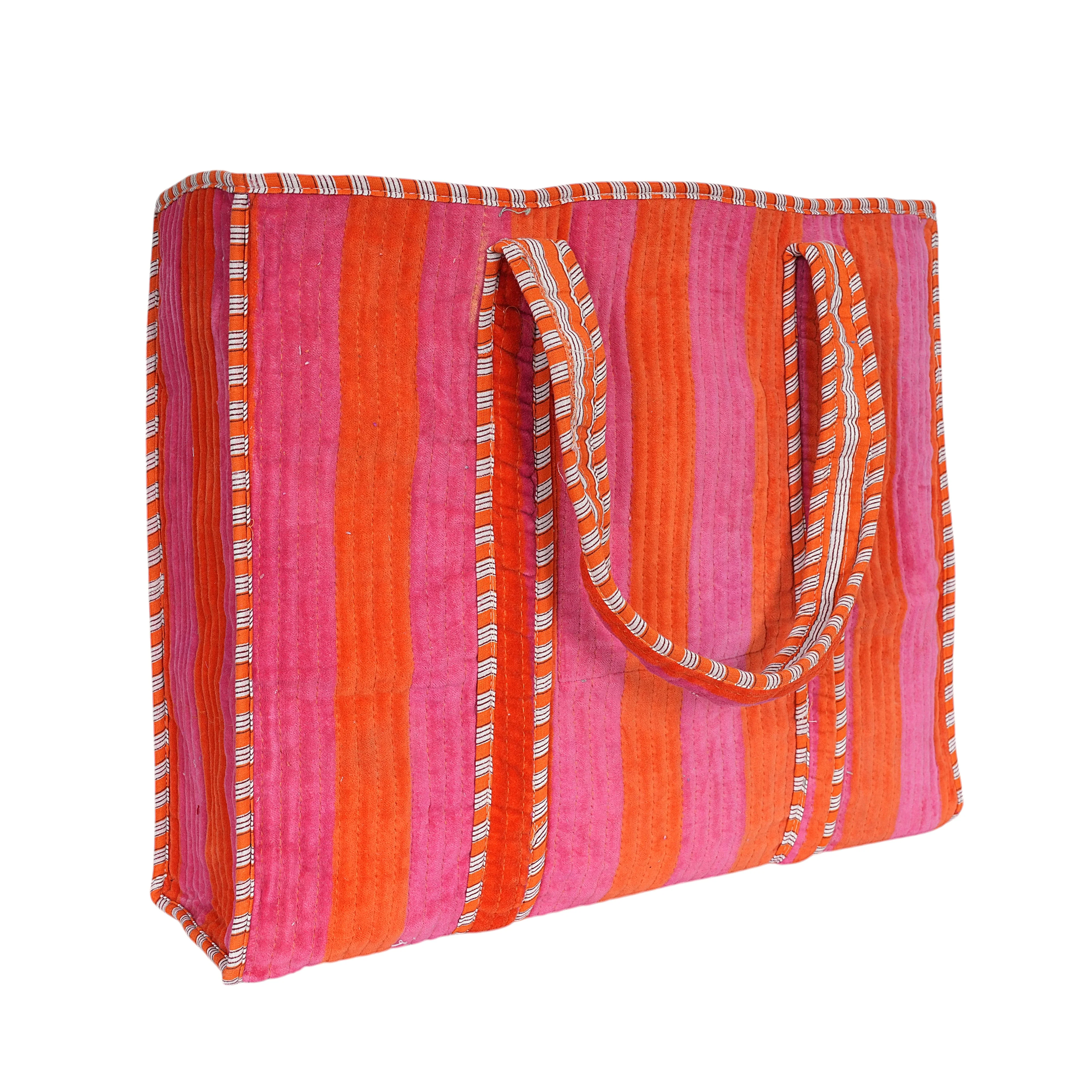 The Striped Velvet Tote - Image 21