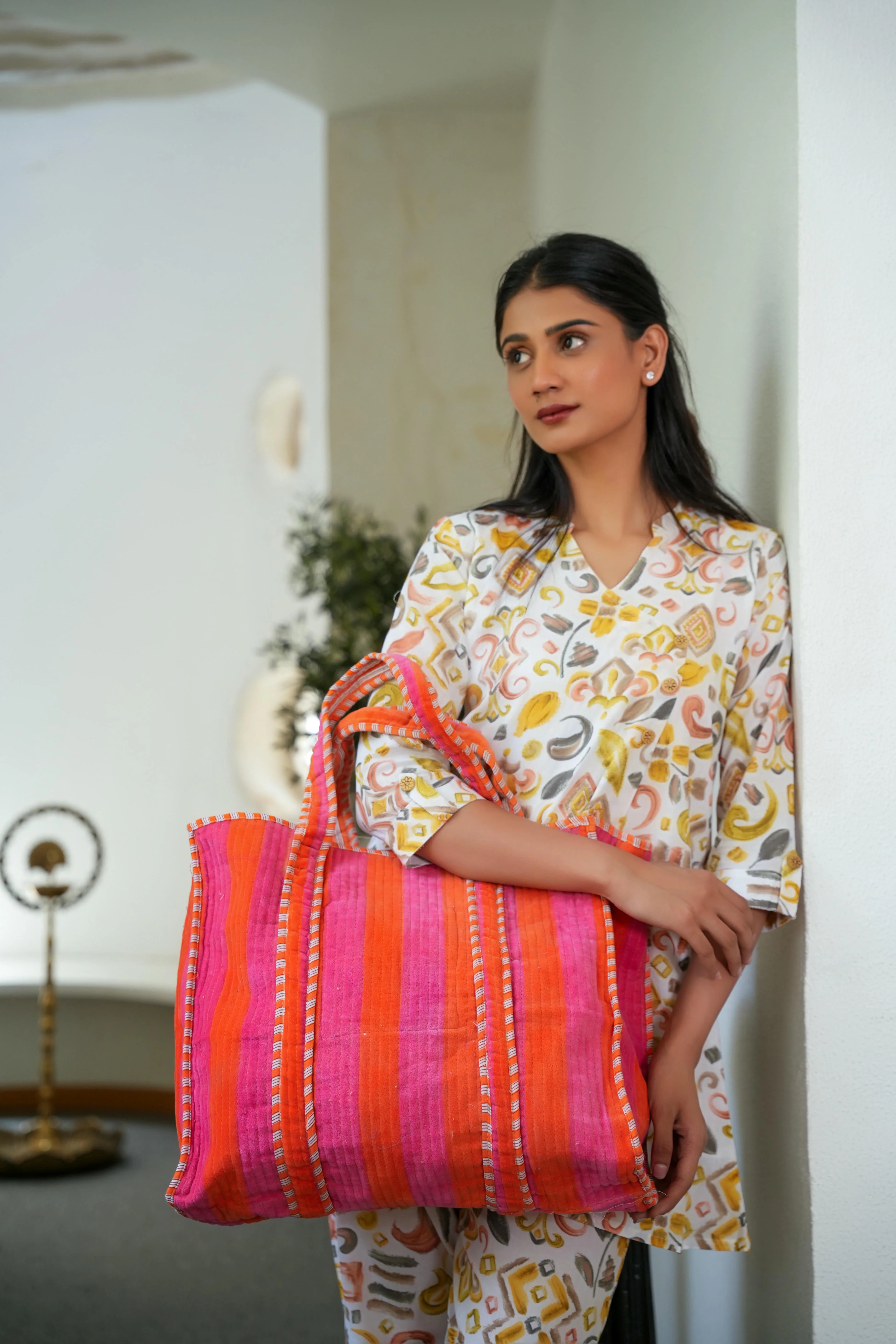 The Striped Velvet Tote - Image 31