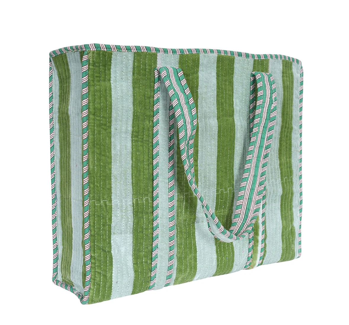 The Striped Velvet Tote - Image 37