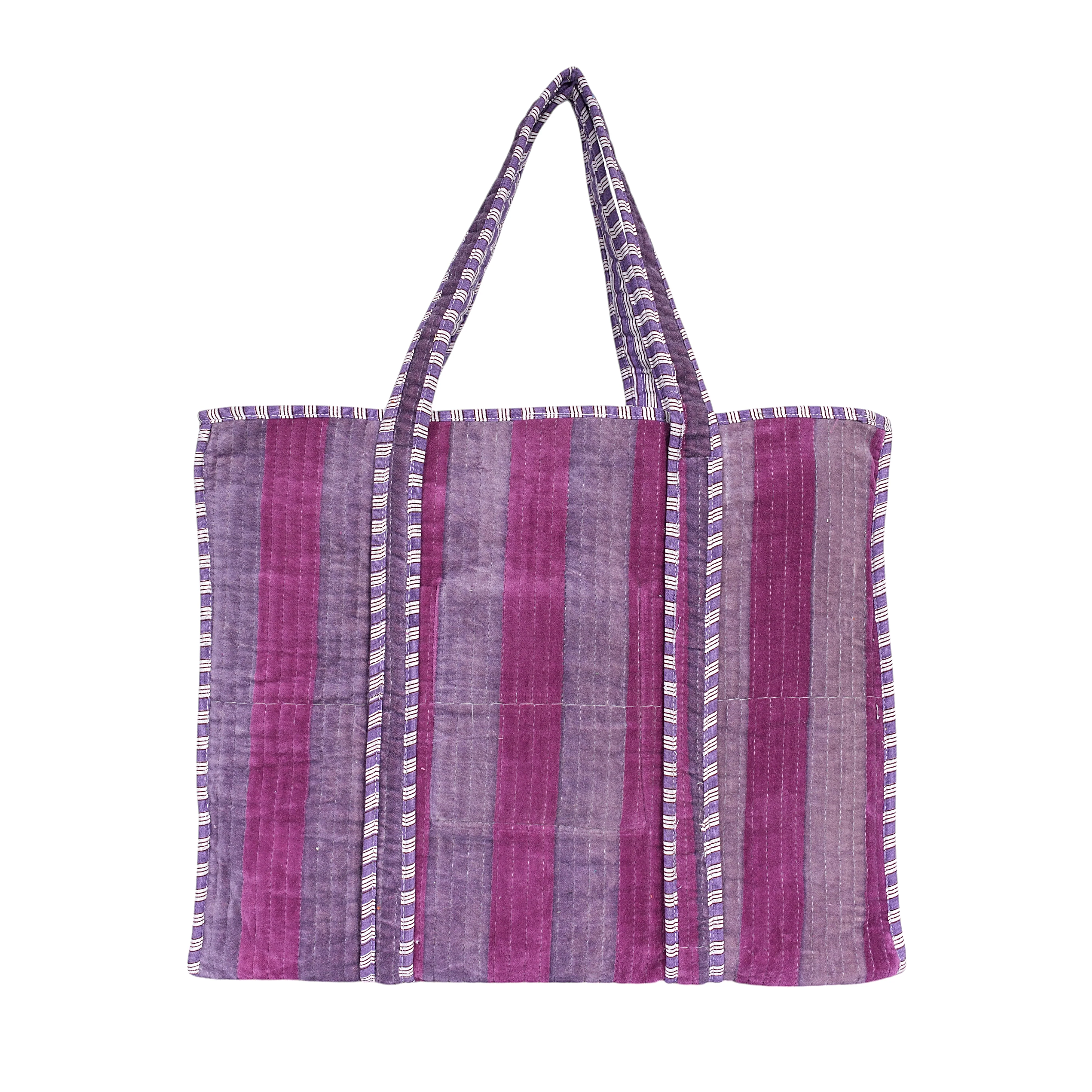 The Striped Velvet Tote - Image 8