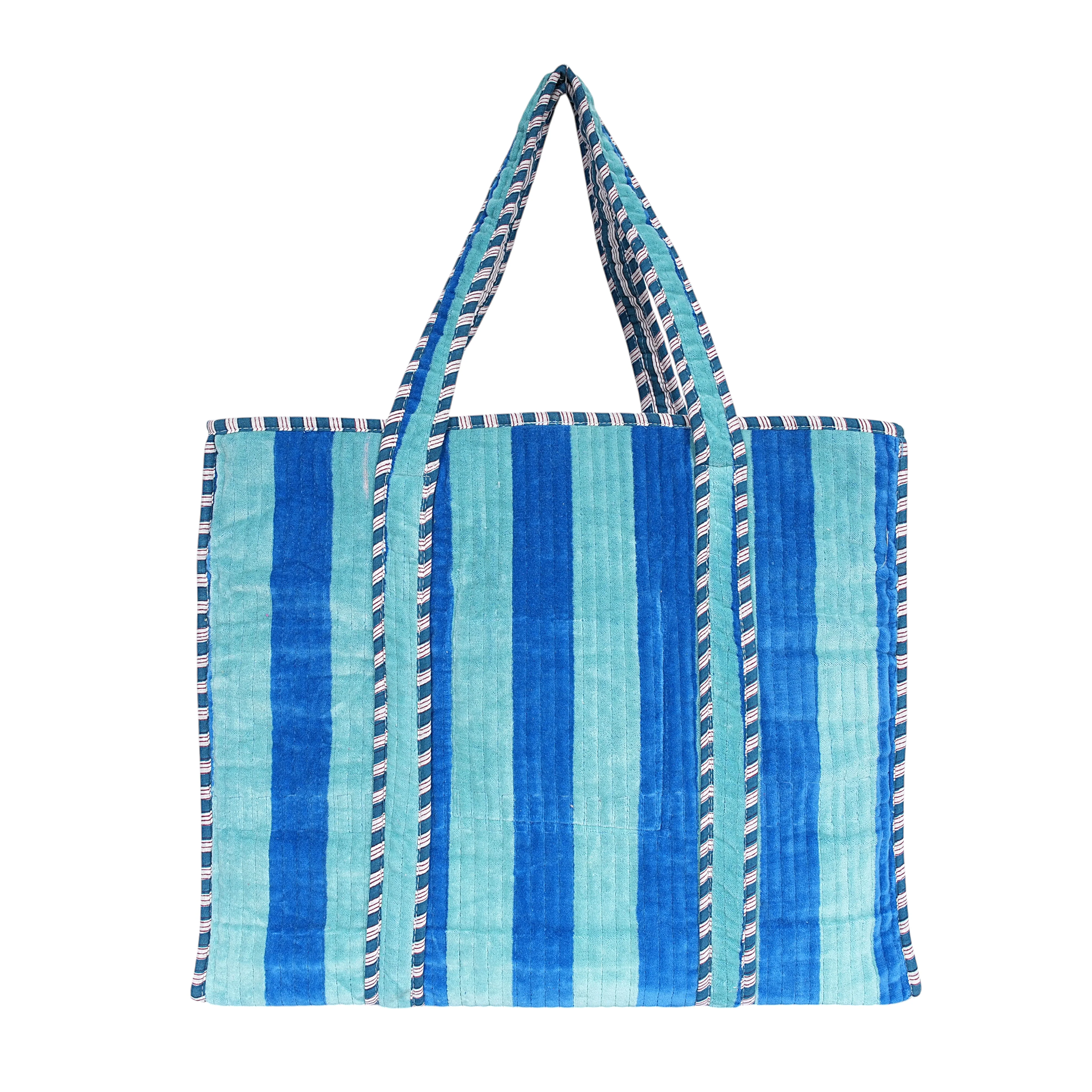 The Striped Velvet Tote - Image 9