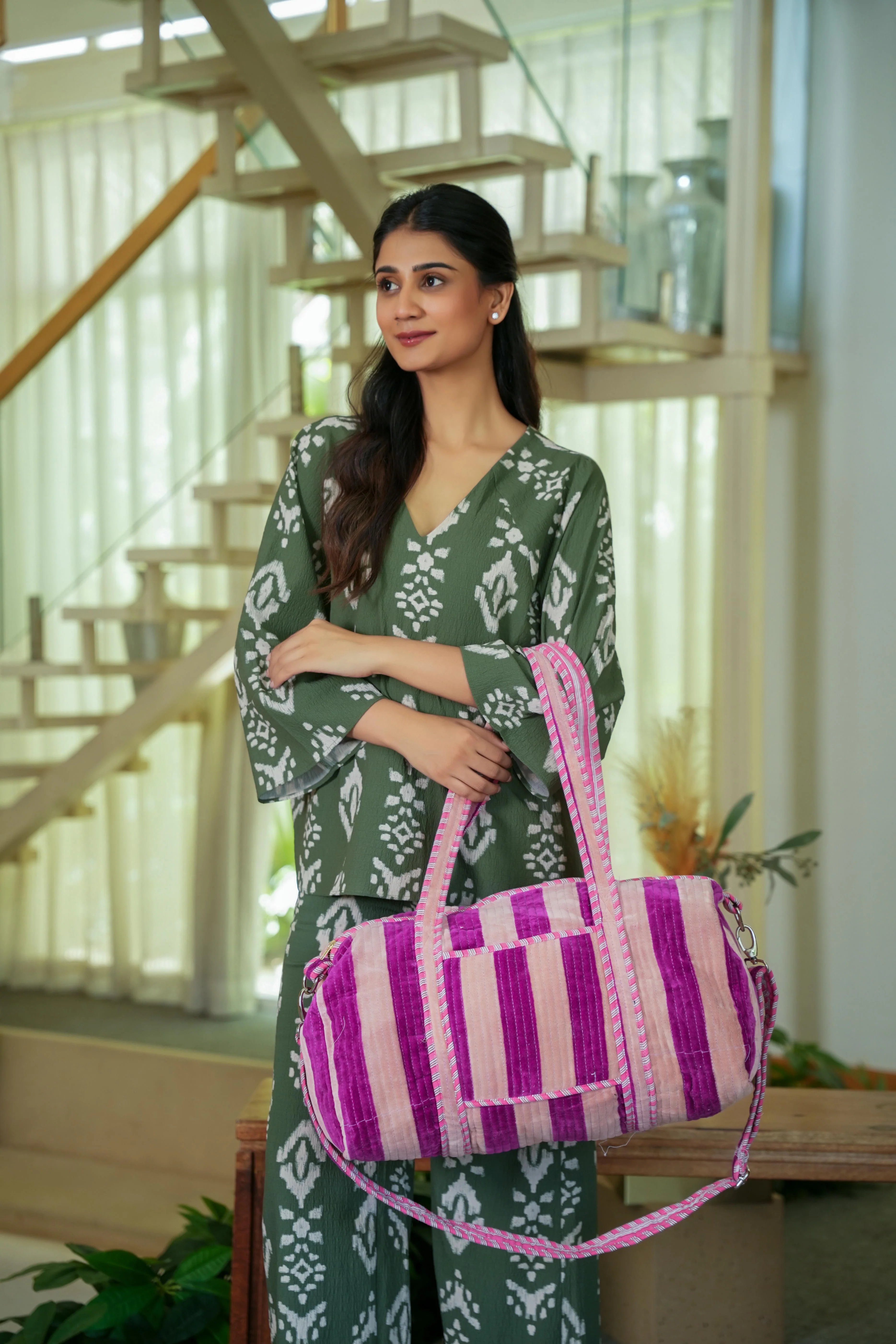 The Striped Velvet Weekender - Image 60