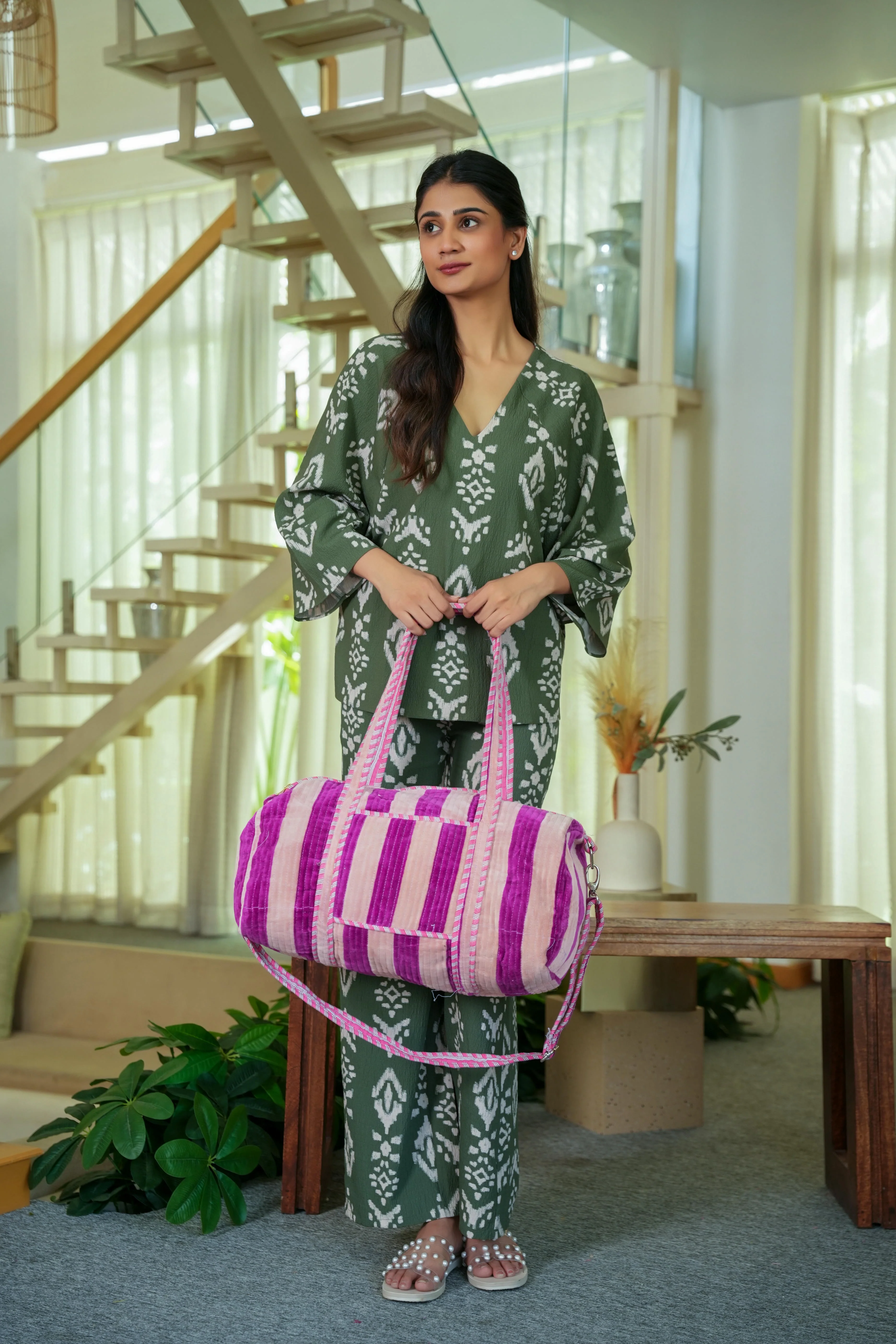 The Striped Velvet Weekender - Image 61