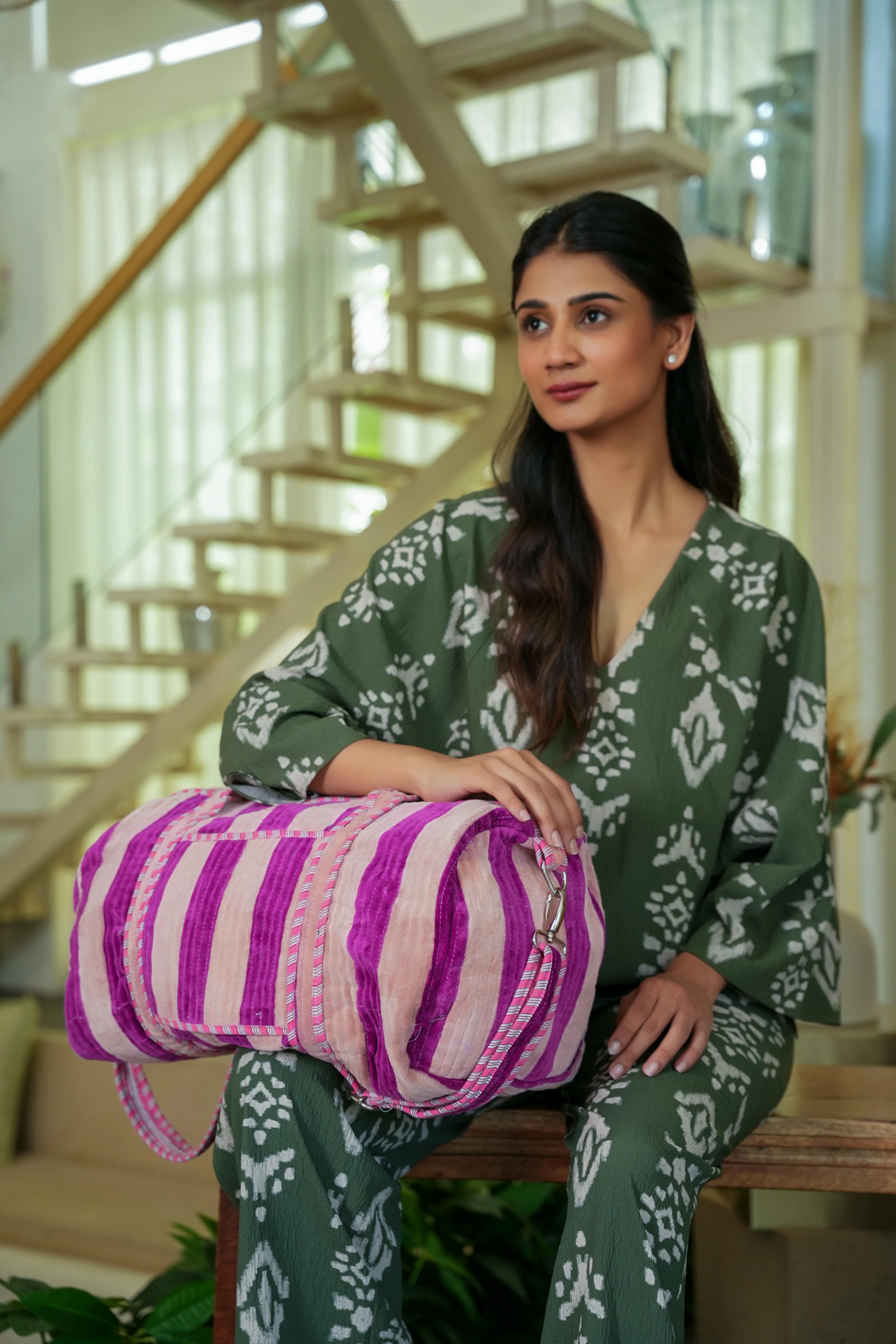 The Striped Velvet Weekender - Image 62