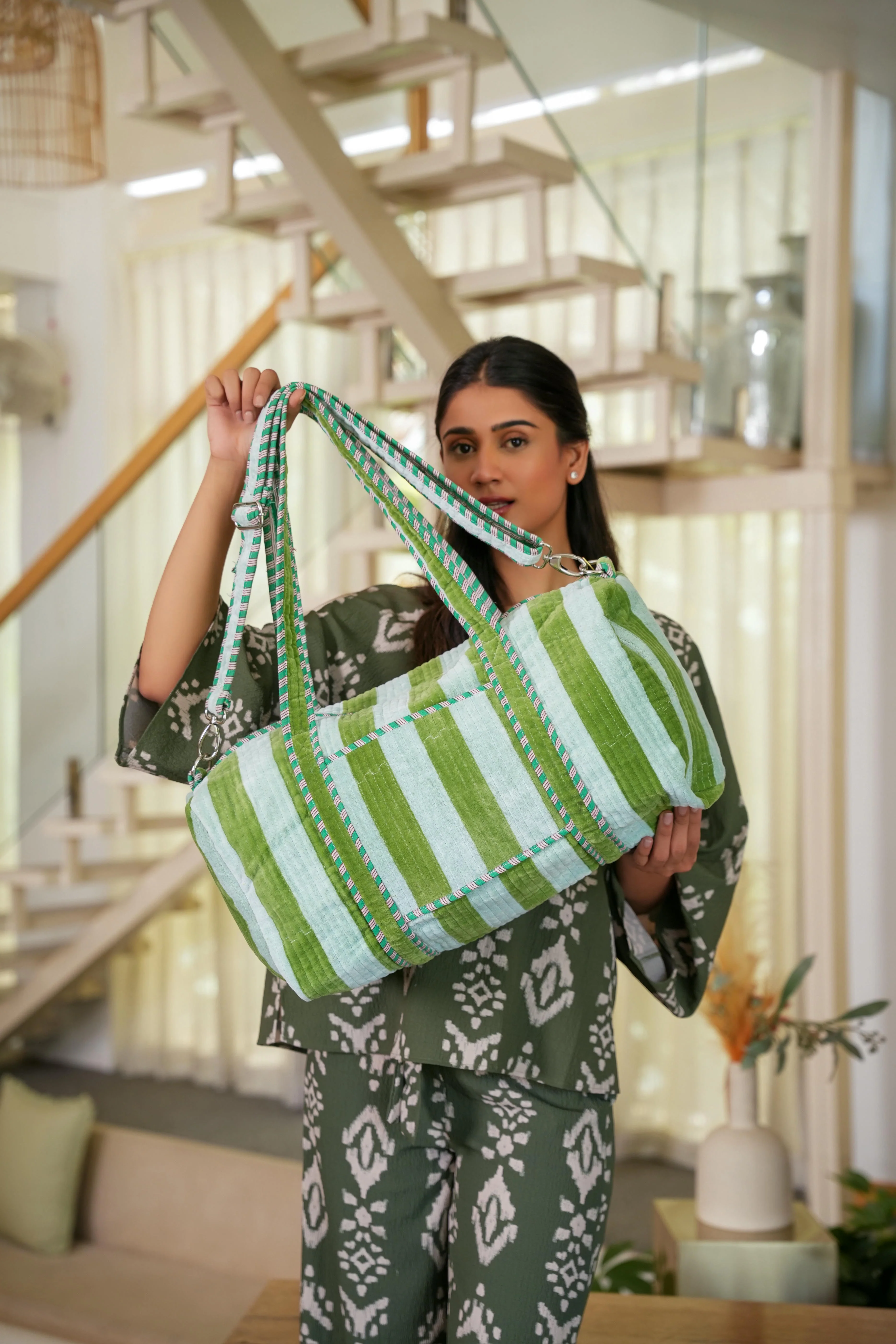 The Striped Velvet Weekender - Image 71