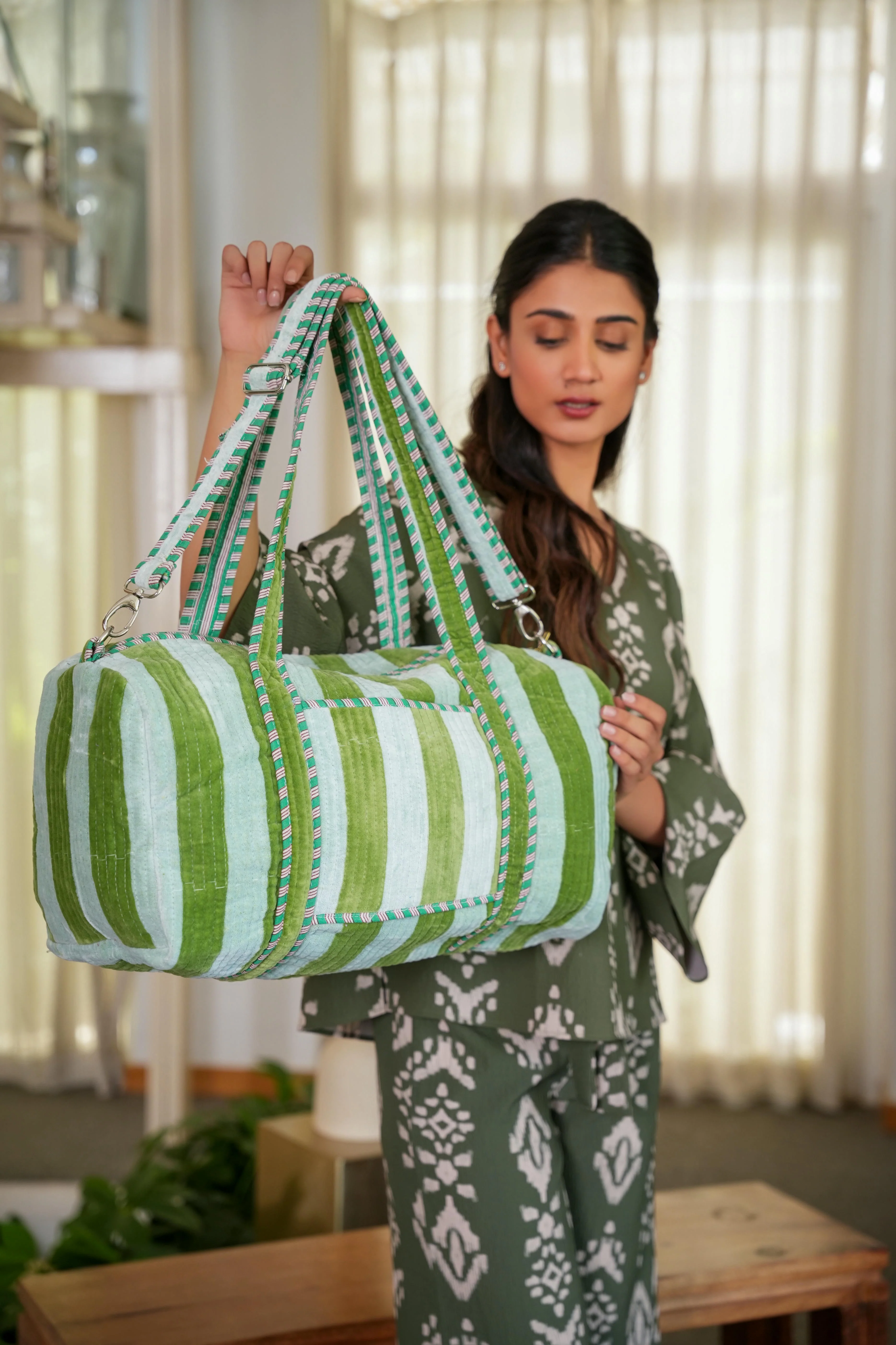 The Striped Velvet Weekender - Image 72