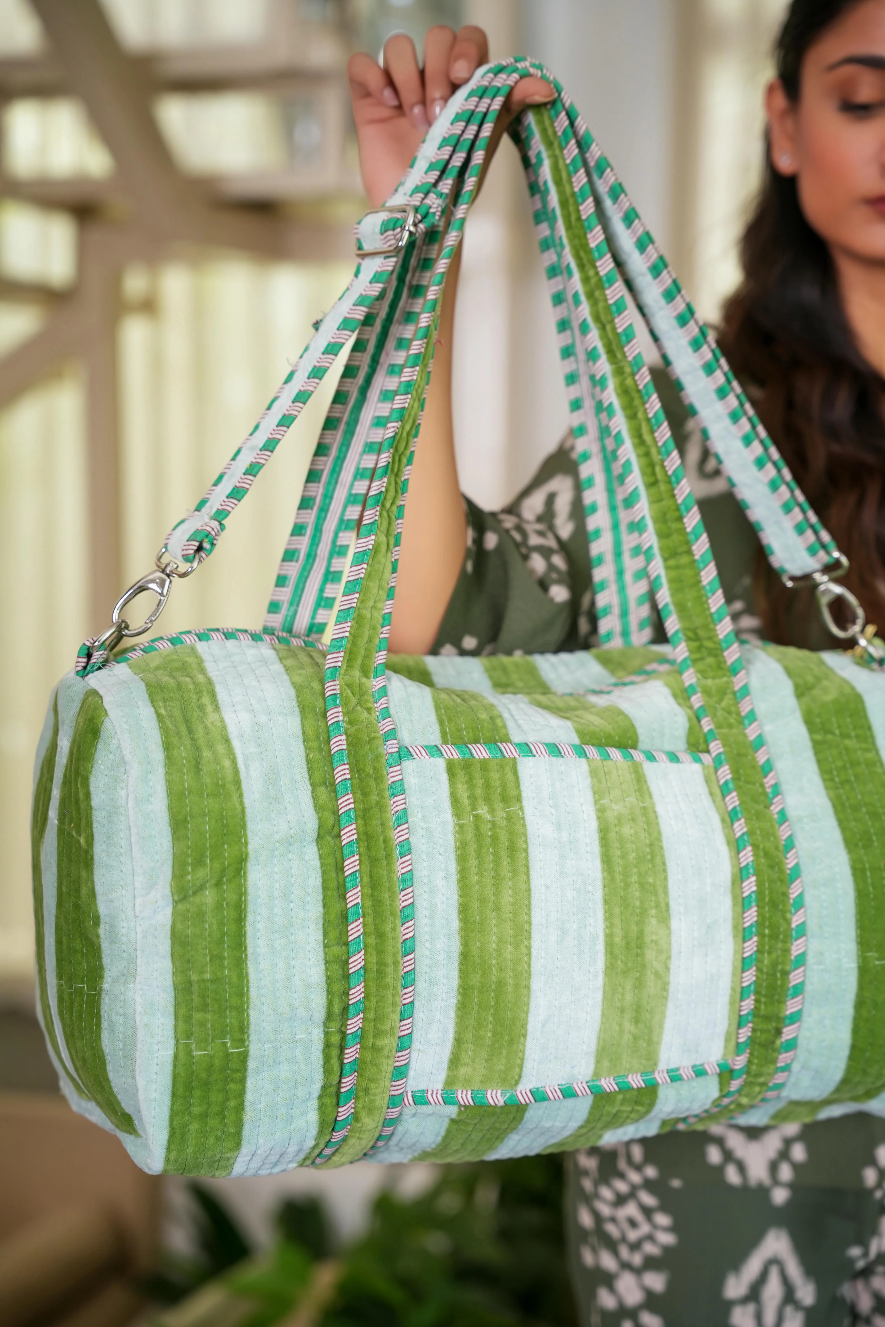 The Striped Velvet Weekender - Image 73