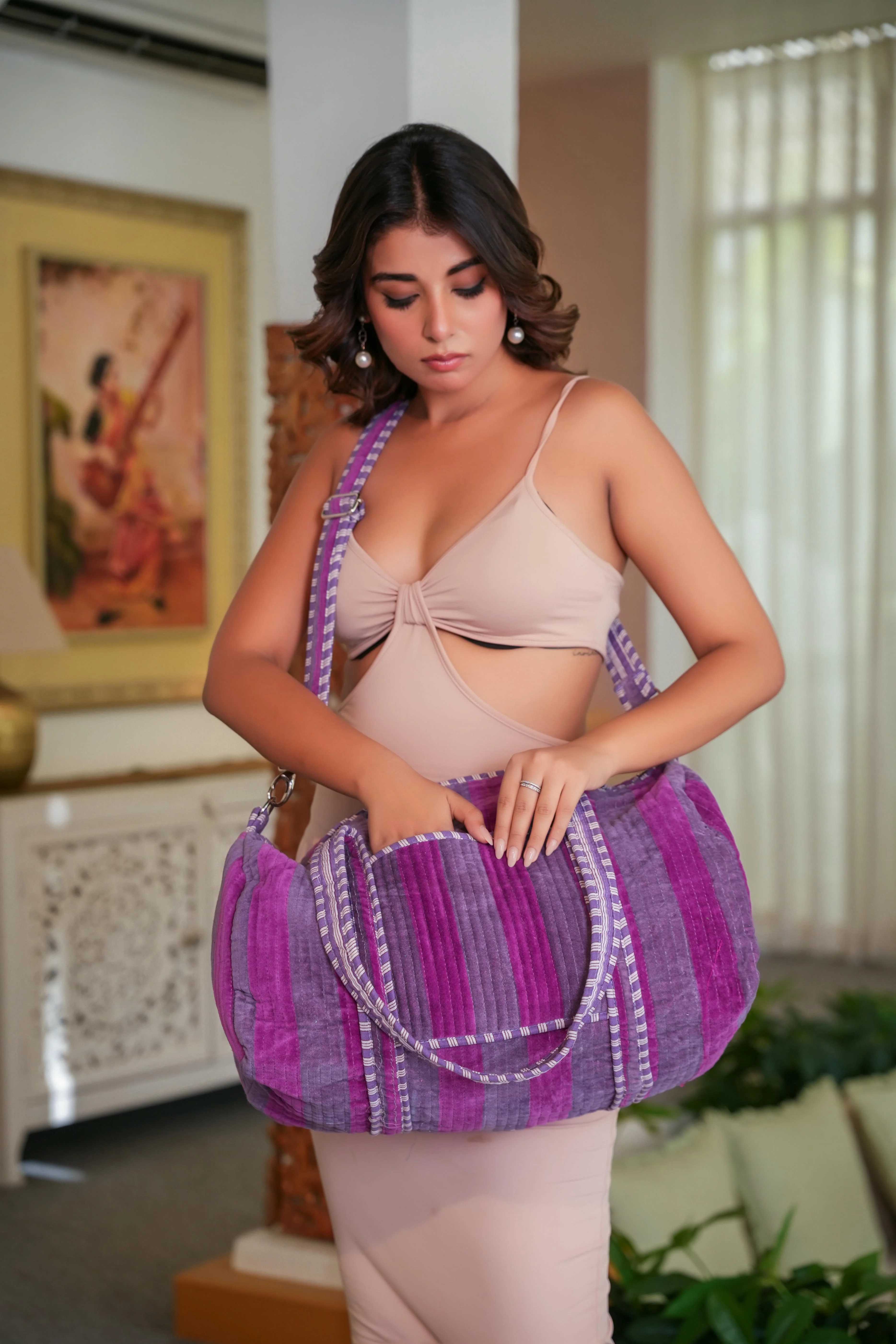 The Striped Velvet Weekender - Image 89