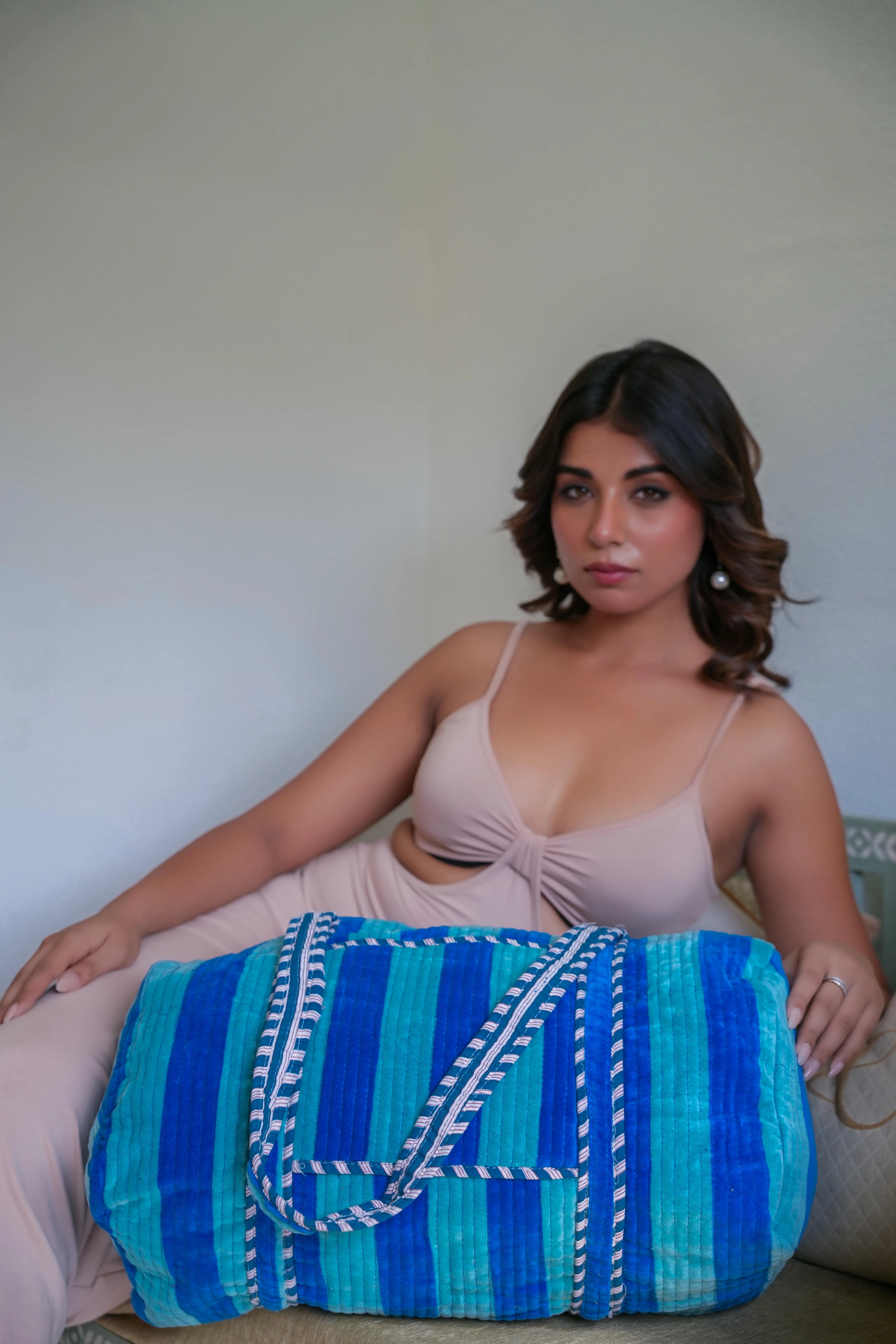 The Striped Velvet Weekender - Image 93