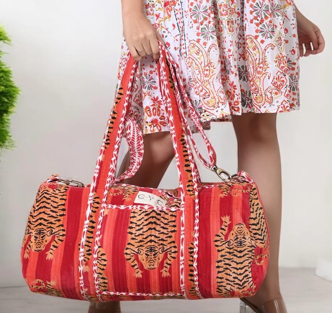 The Tibetan Tiger Velvet Weekender - Image 10