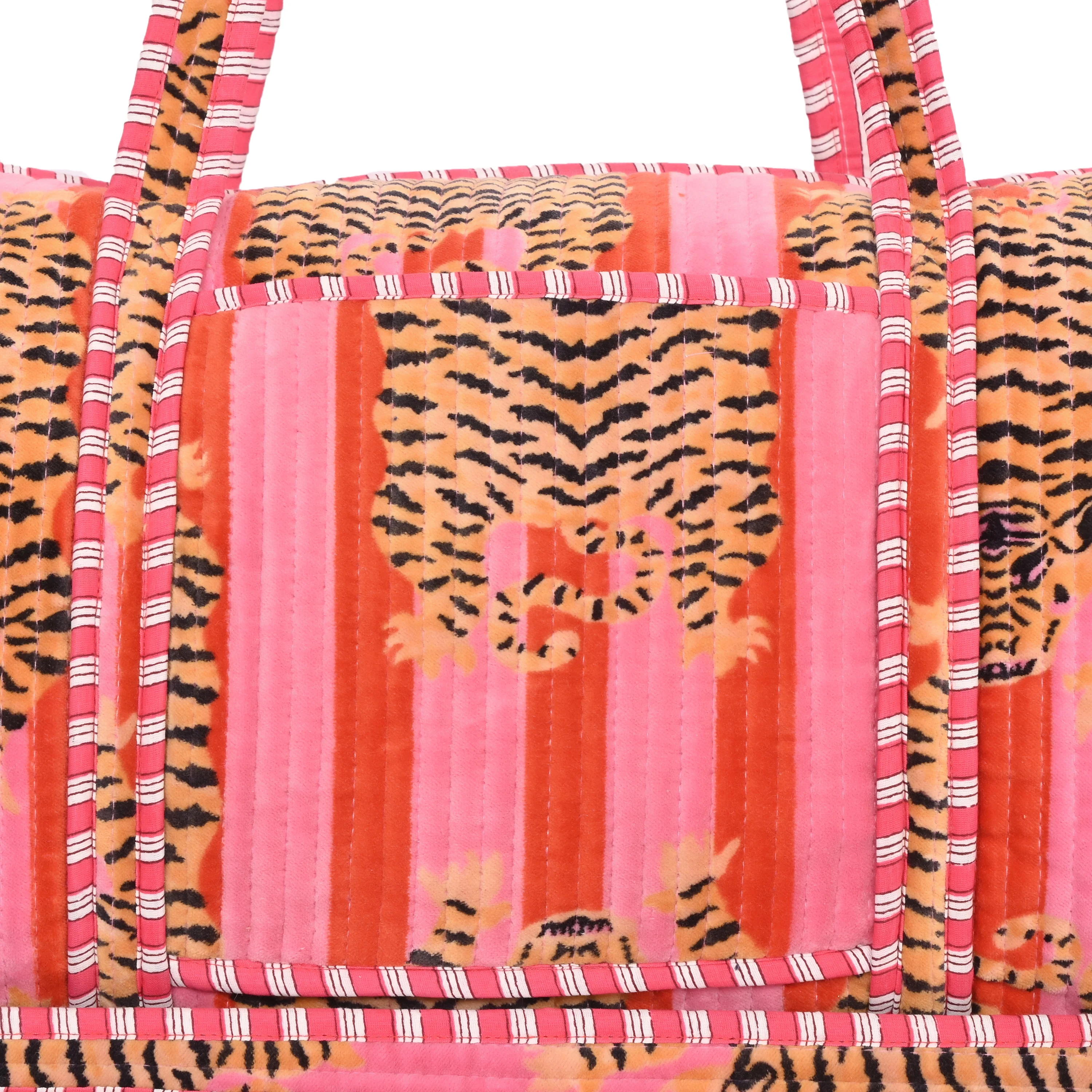 The Tibetan Tiger Velvet Weekender - Image 19
