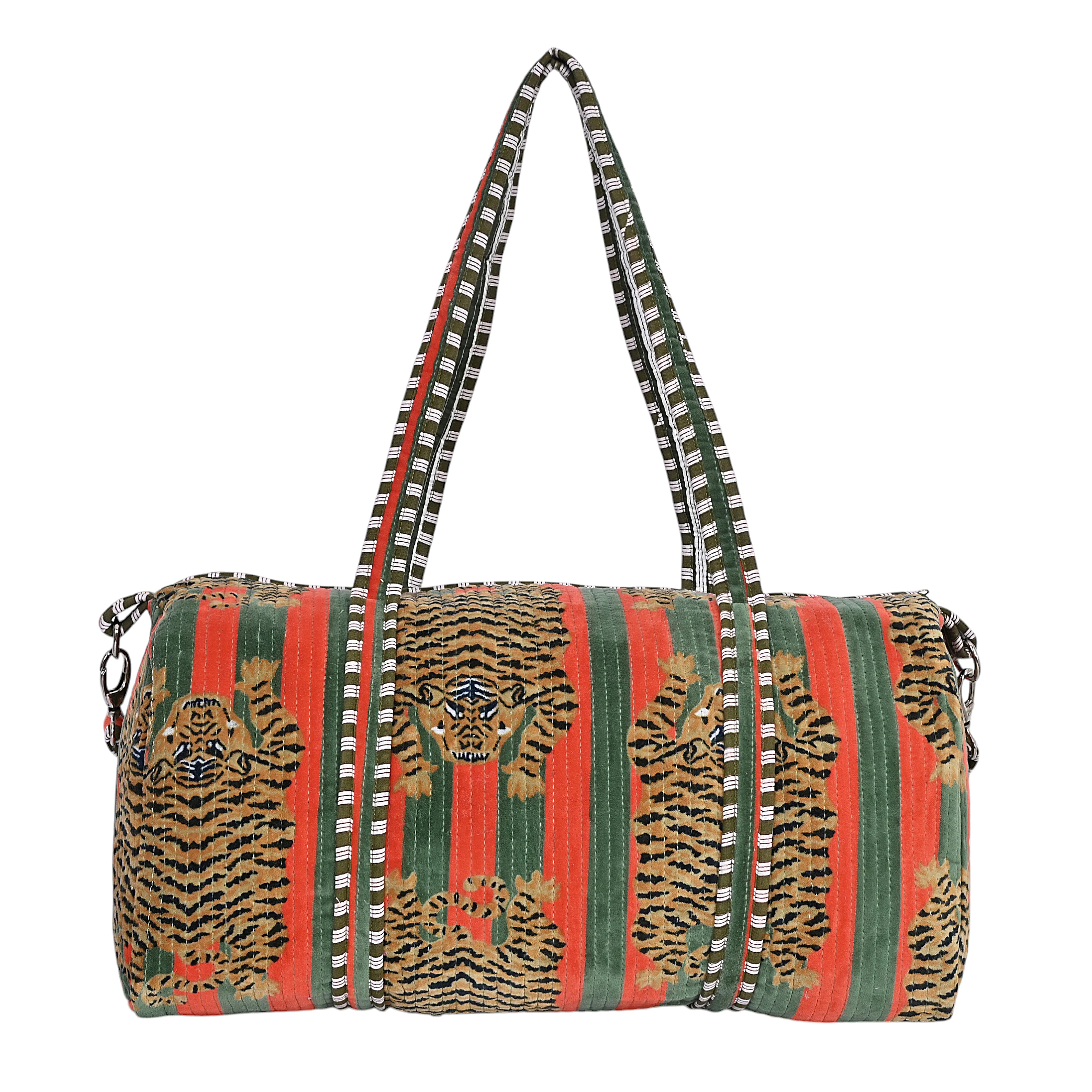 The Tibetan Tiger Velvet Weekender - Image 35