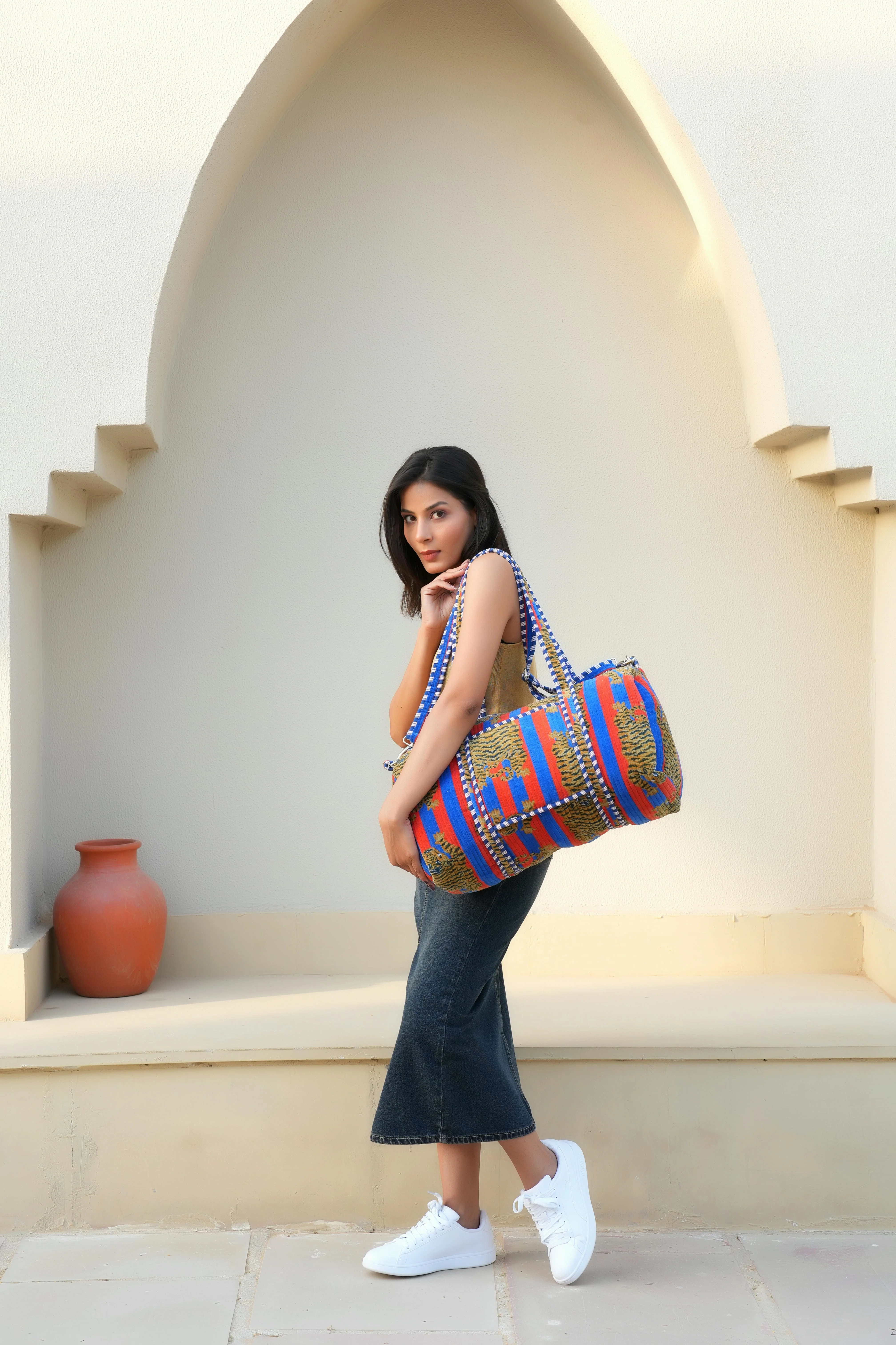 The Tibetan Tiger Velvet Weekender - Image 40