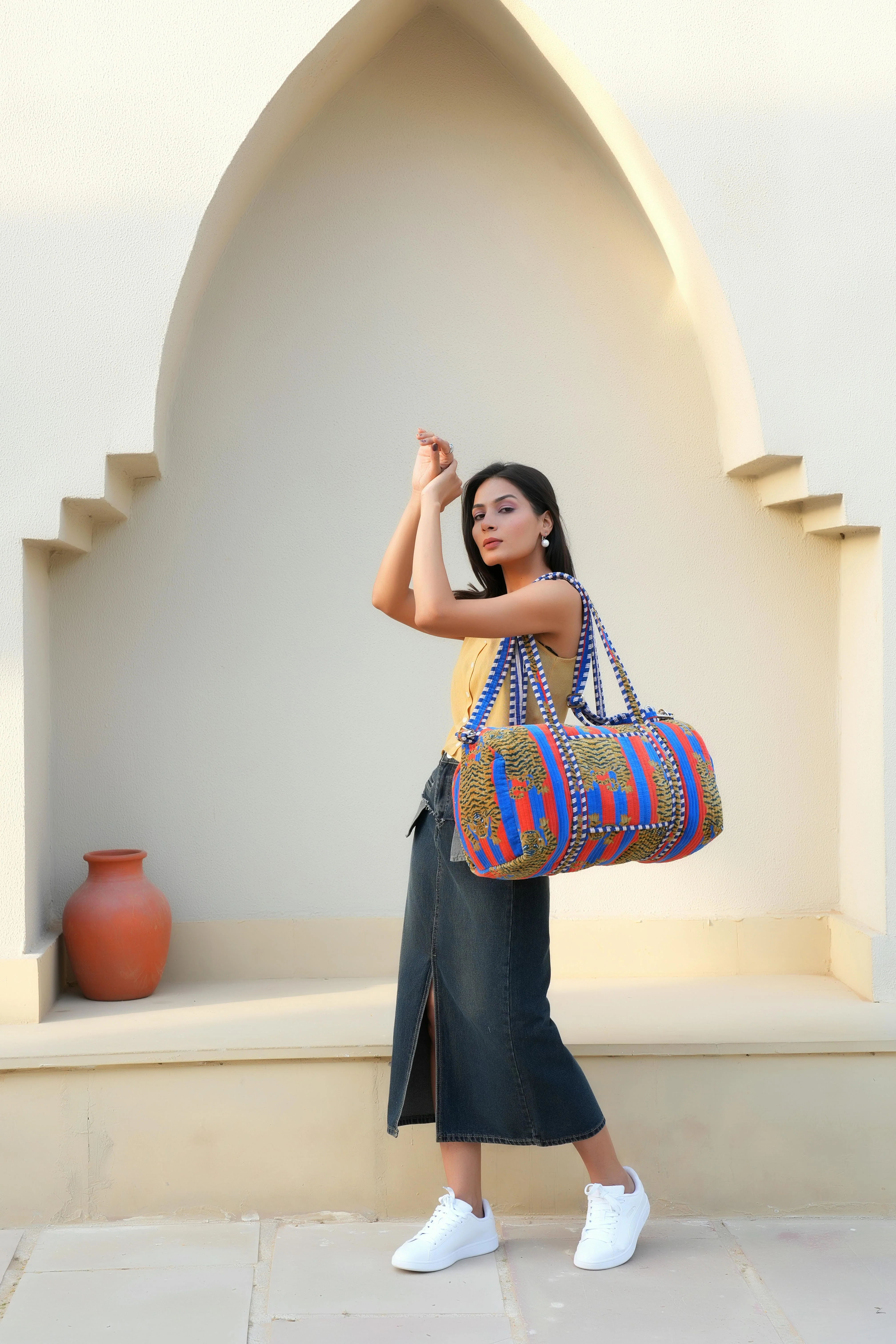 The Tibetan Tiger Velvet Weekender - Image 41