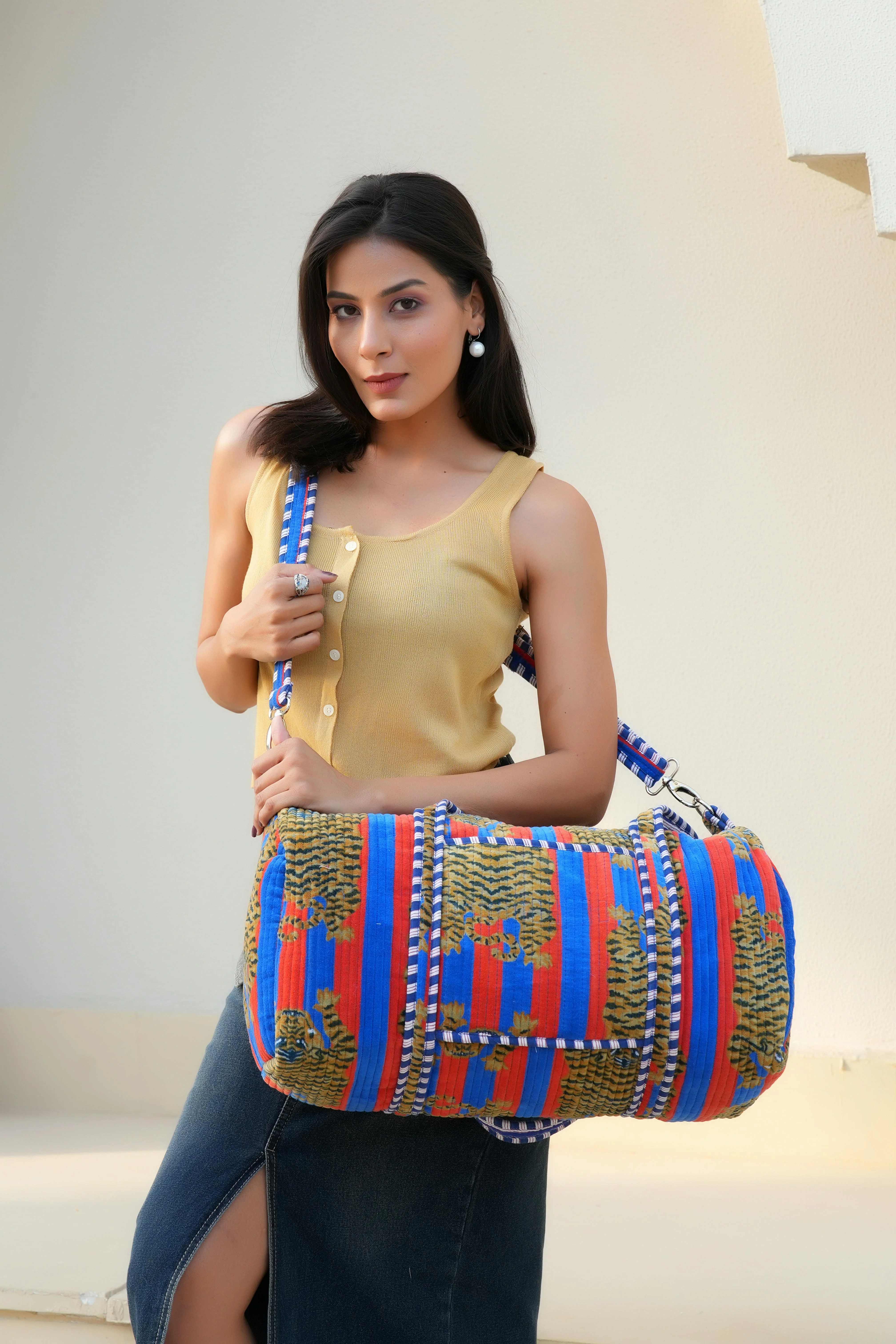 The Tibetan Tiger Velvet Weekender - Image 47