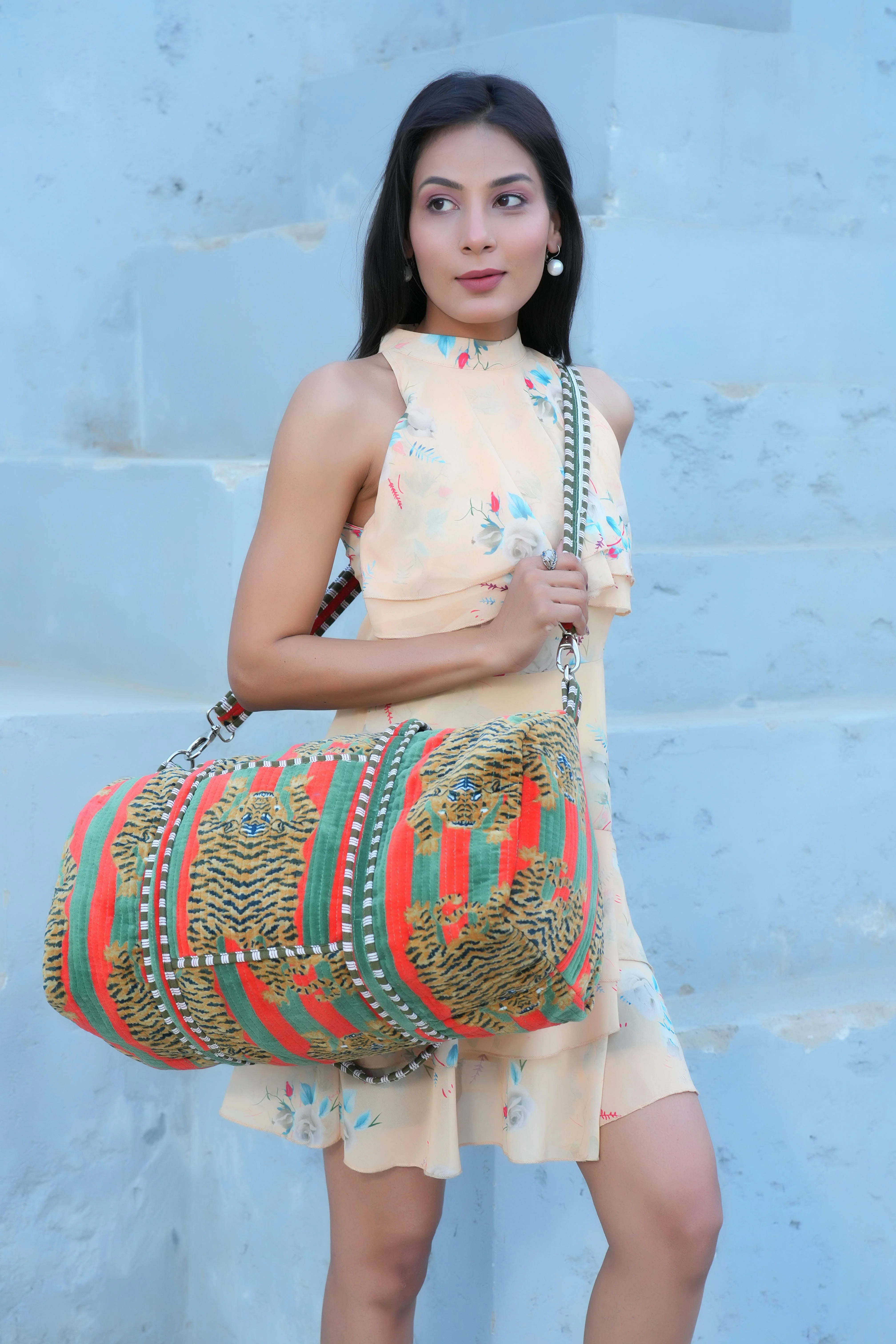 The Tibetan Tiger Velvet Weekender - Image 49