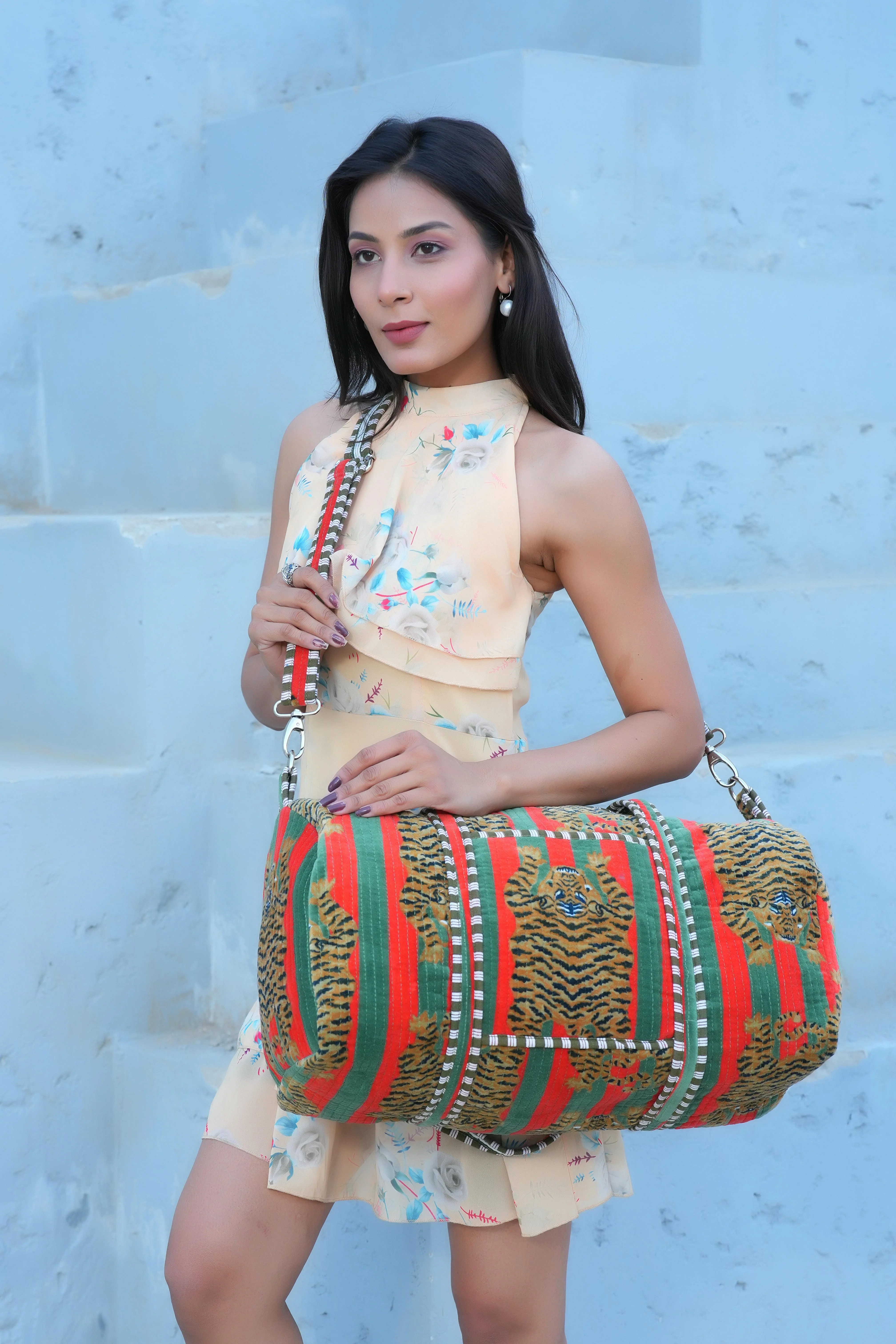 The Tibetan Tiger Velvet Weekender - Image 50