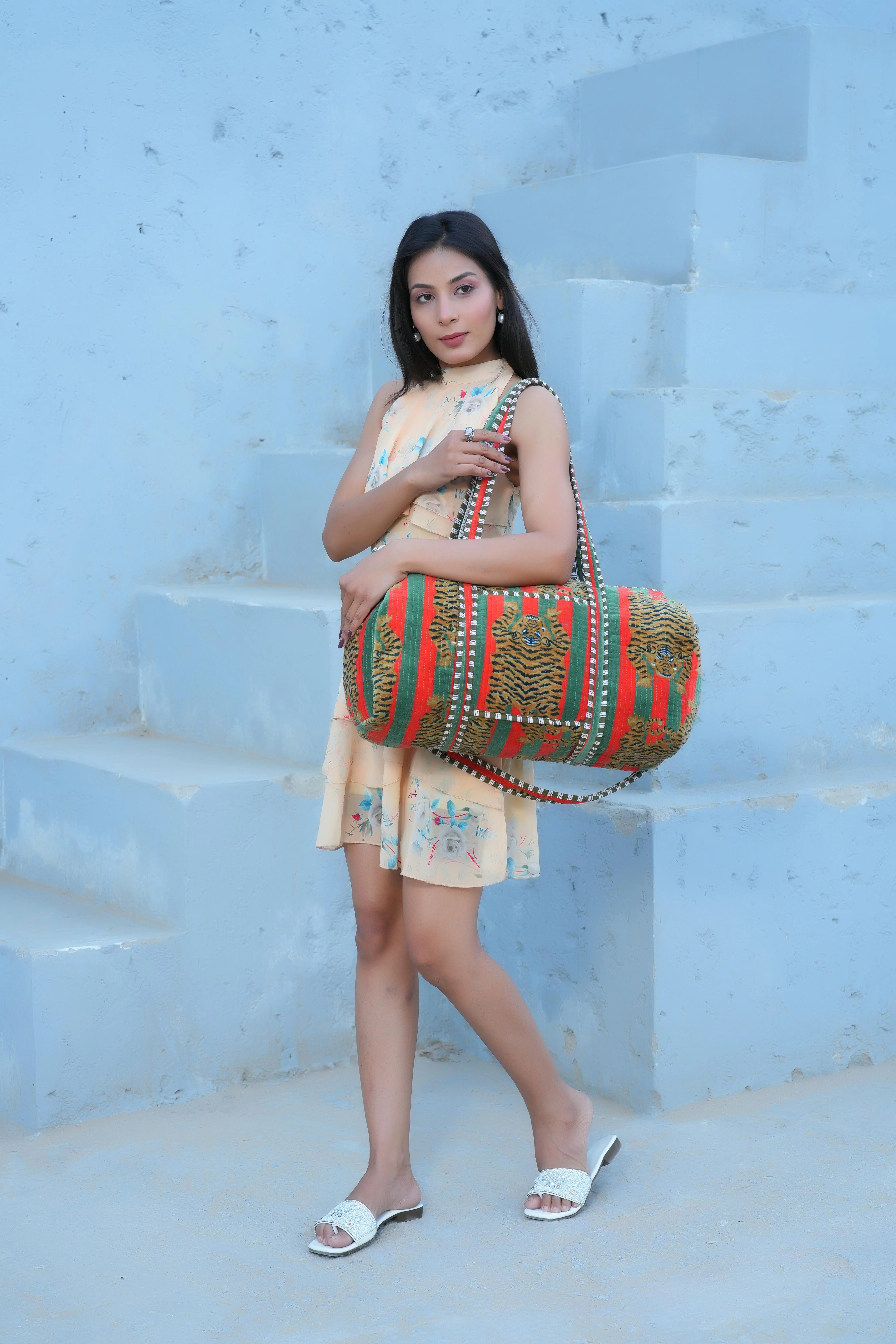 The Tibetan Tiger Velvet Weekender - Image 55