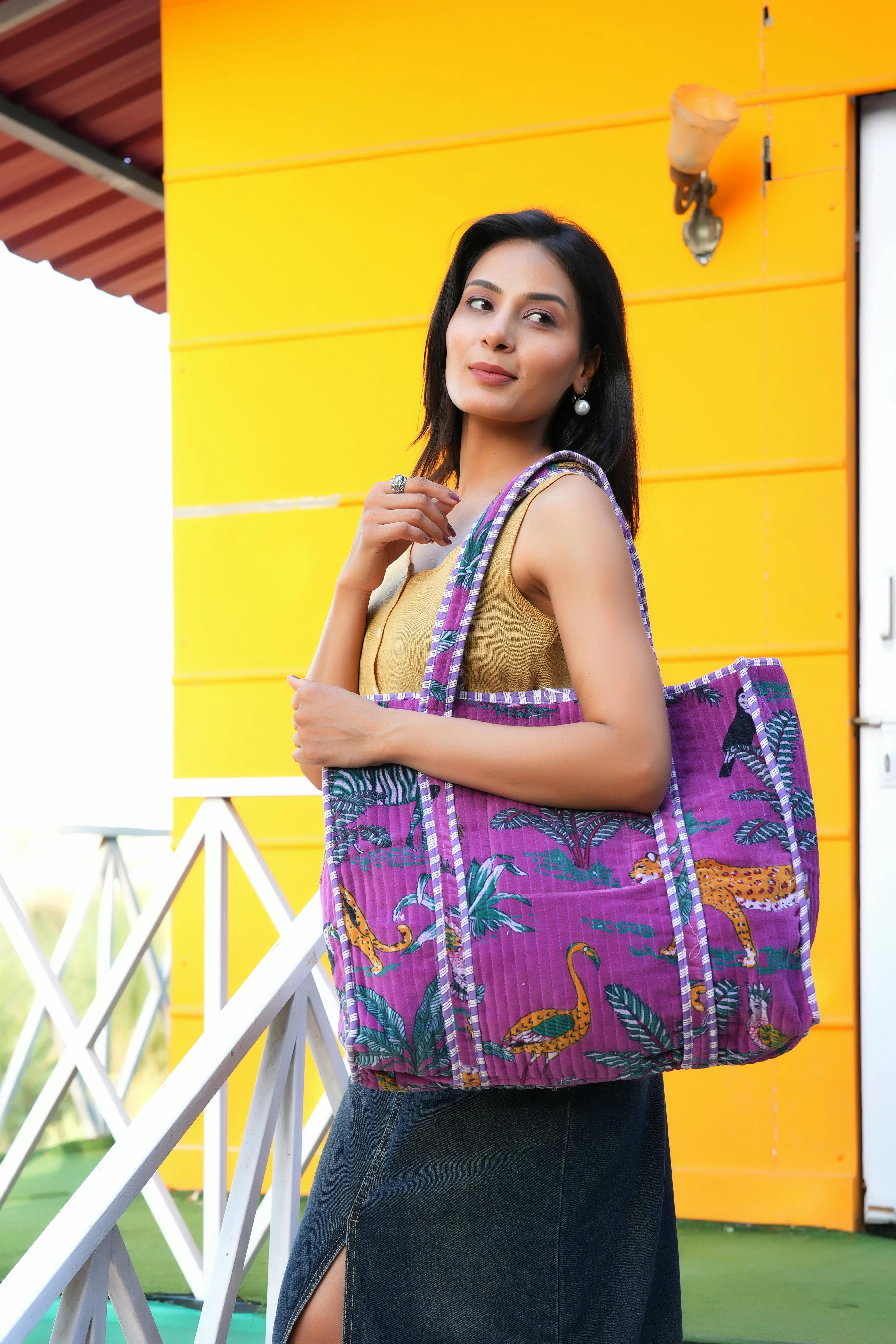 The Jungle Tote in Velvet - Image 103