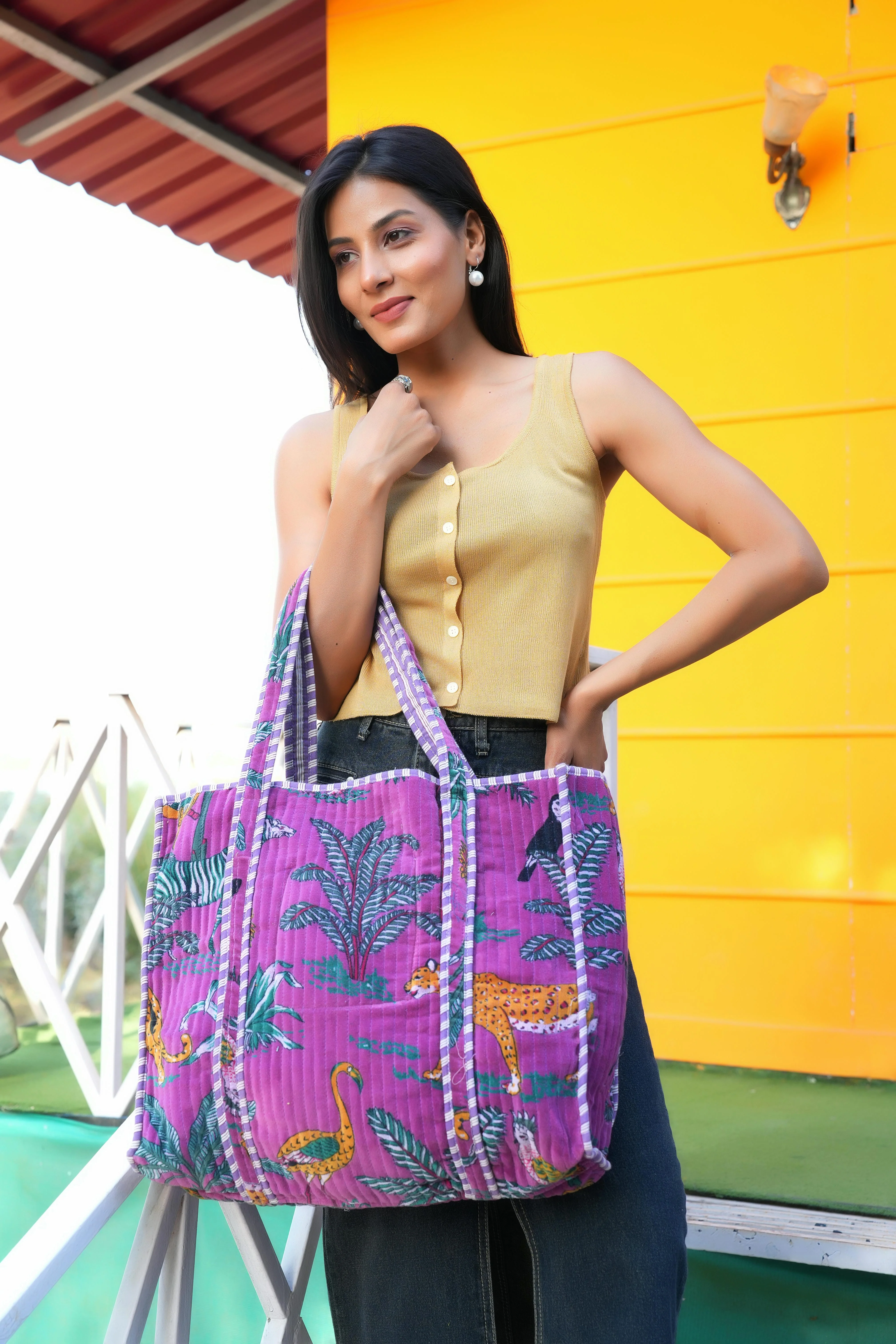 The Jungle Tote in Velvet - Image 104