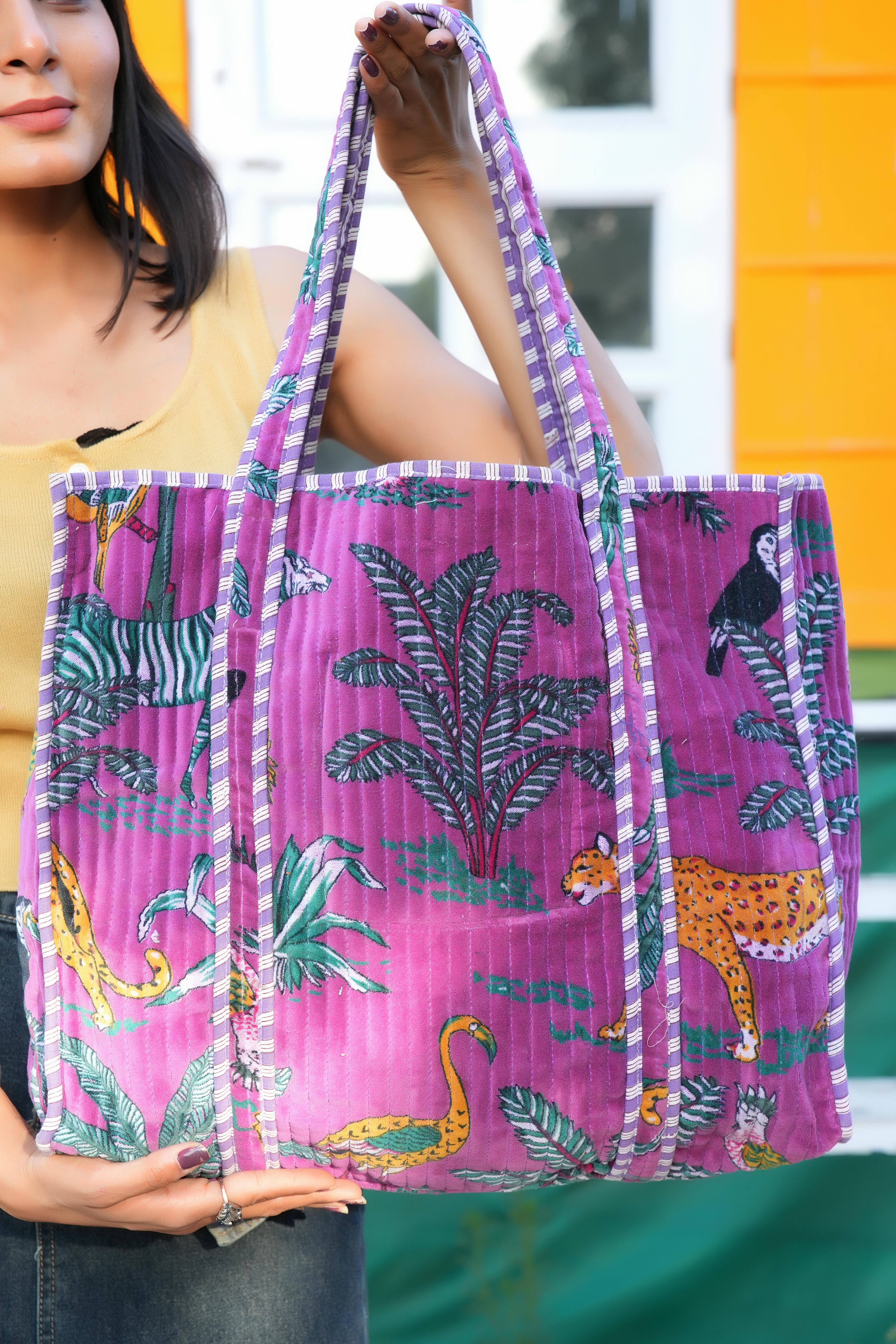 The Jungle Tote in Velvet - Image 107