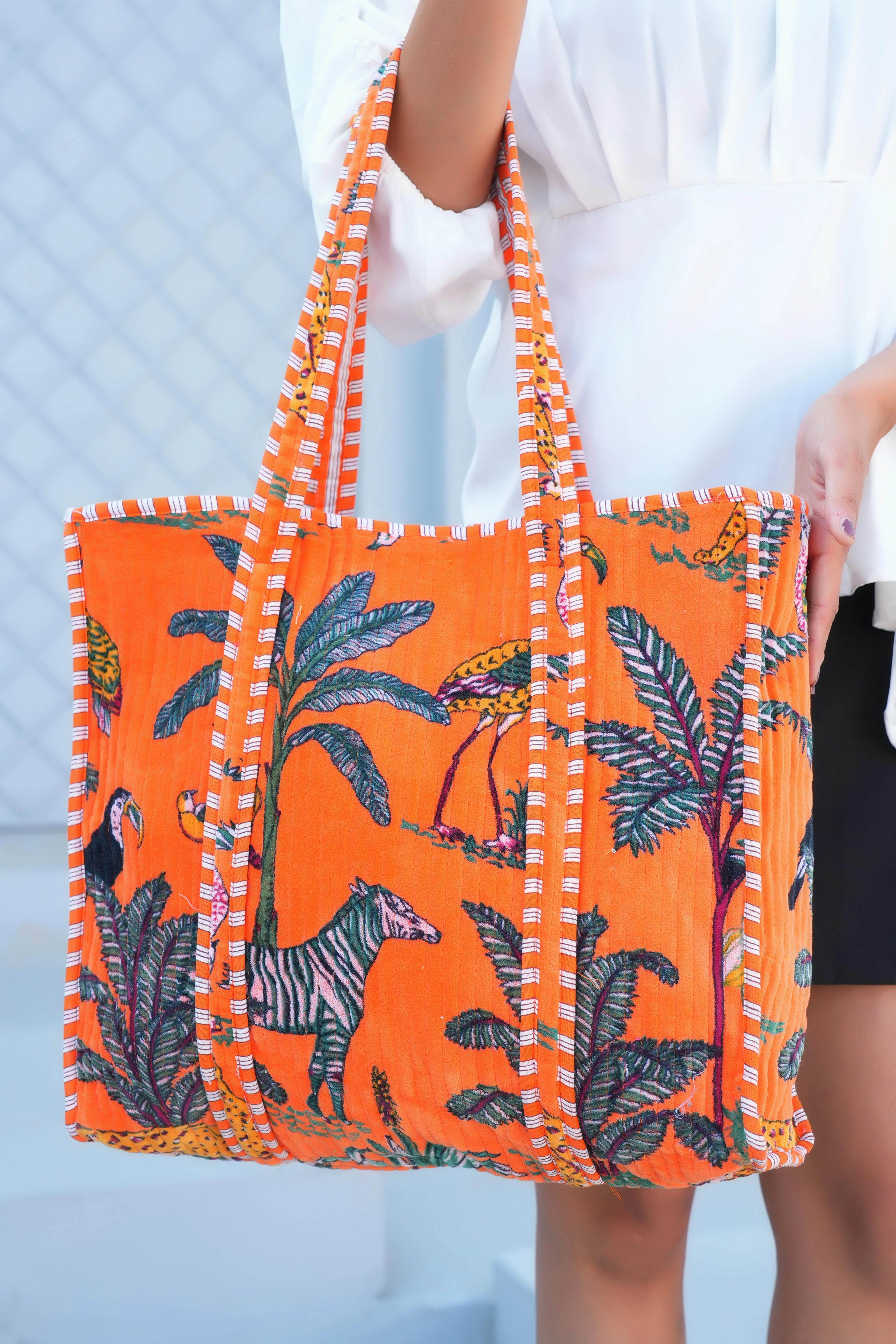 The Jungle Tote in Velvet - Image 116