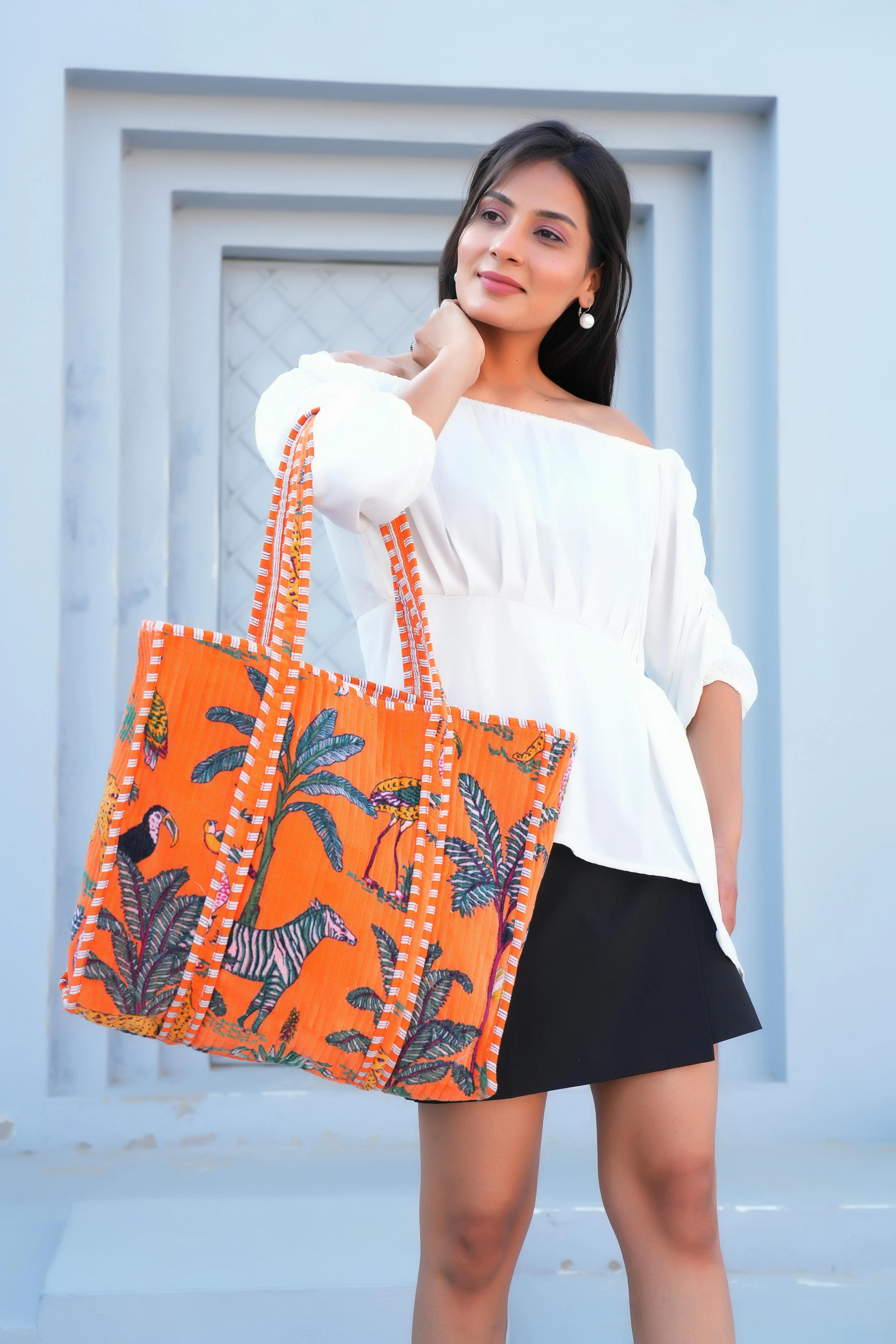 The Jungle Tote in Velvet - Image 118