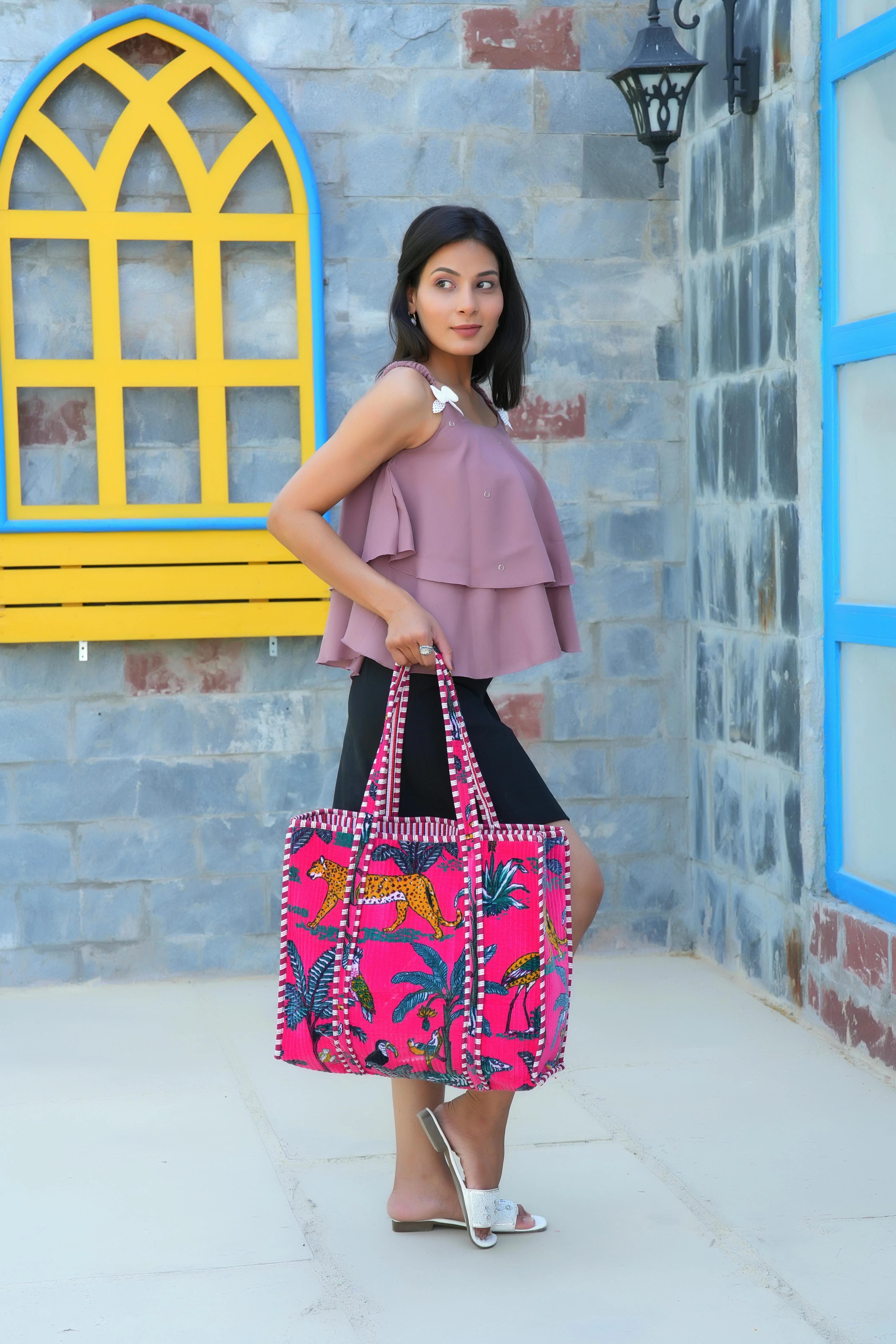 The Jungle Tote in Velvet - Image 122