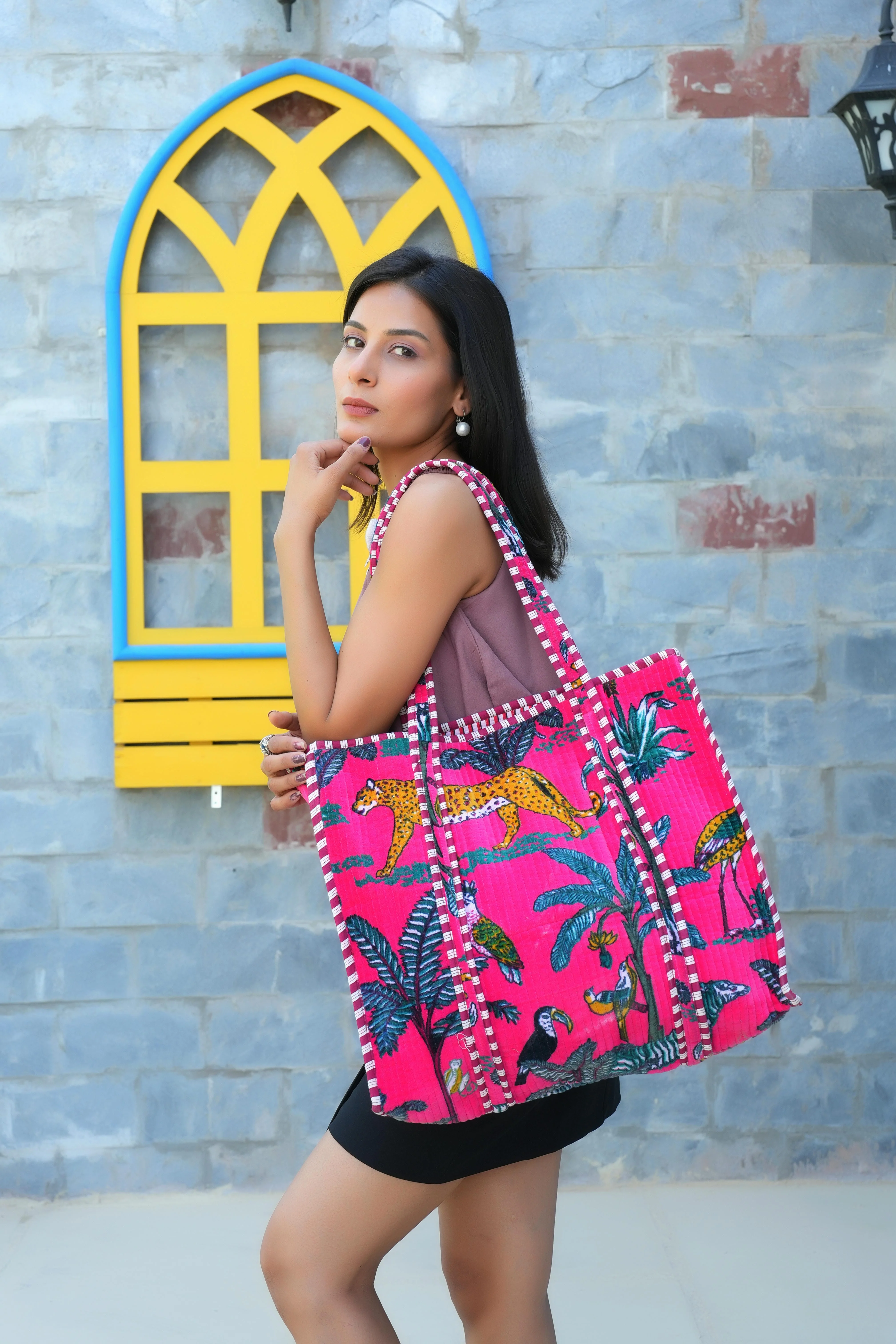 The Jungle Tote in Velvet - Image 124