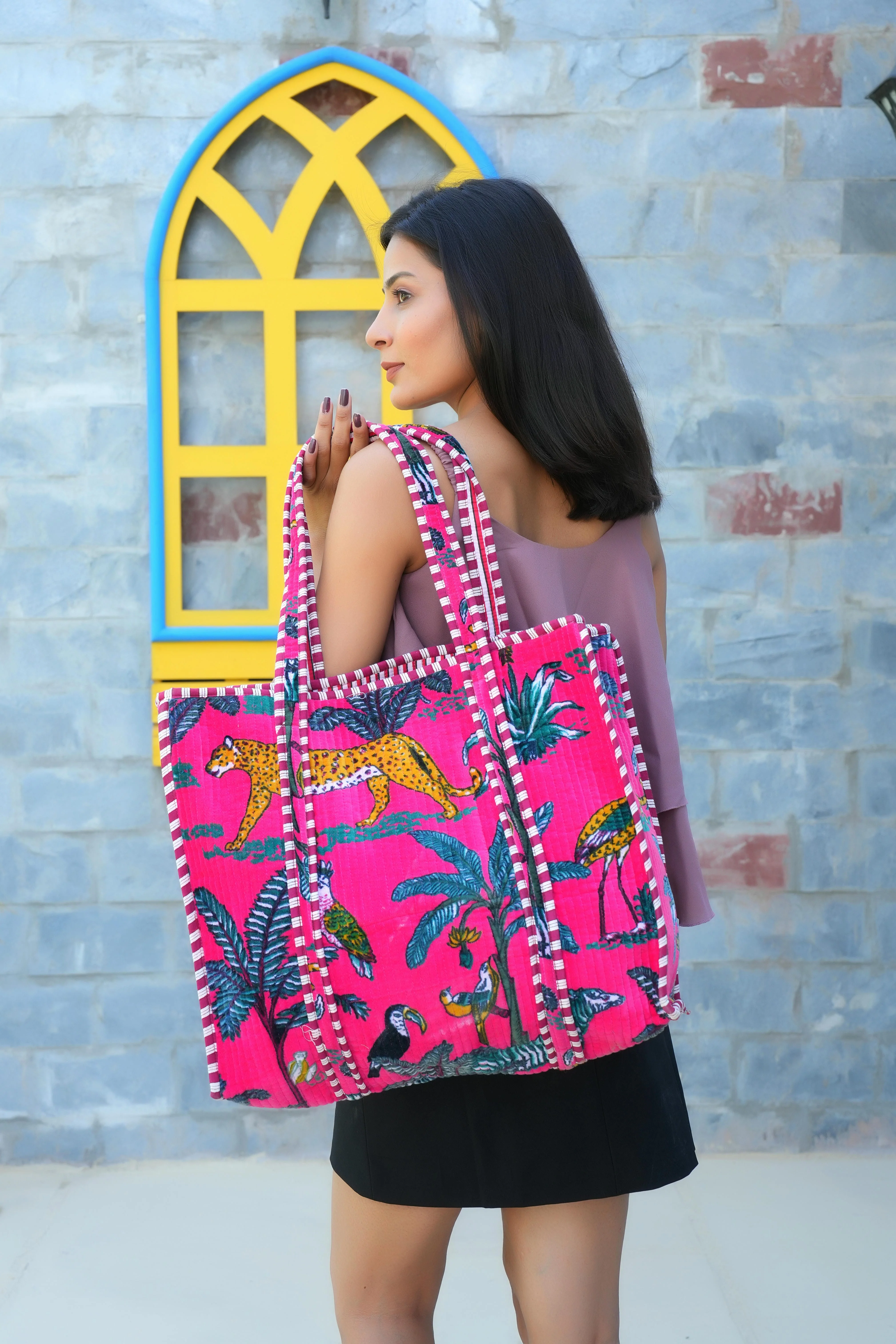 The Jungle Tote in Velvet - Image 125