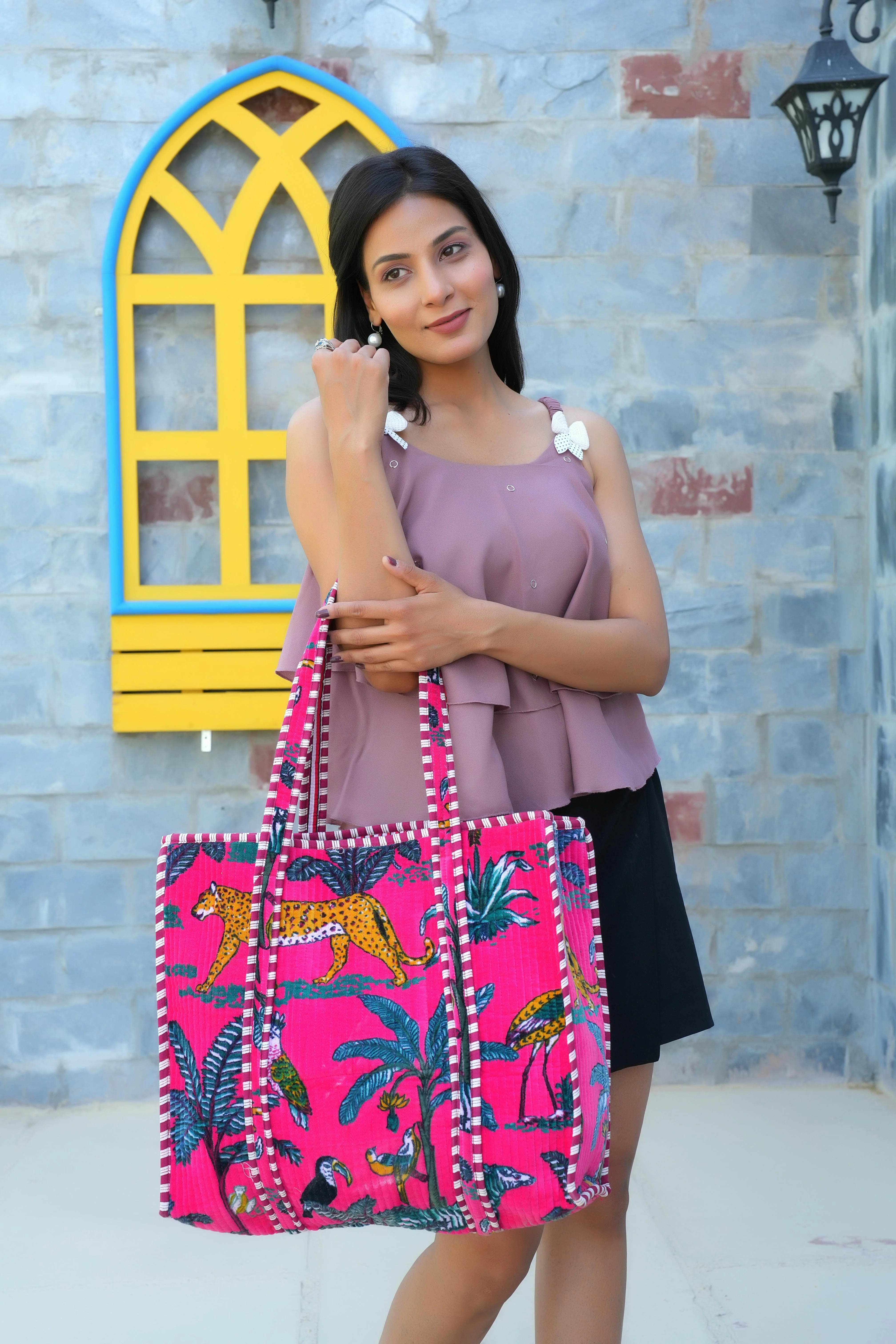 The Jungle Tote in Velvet - Image 126