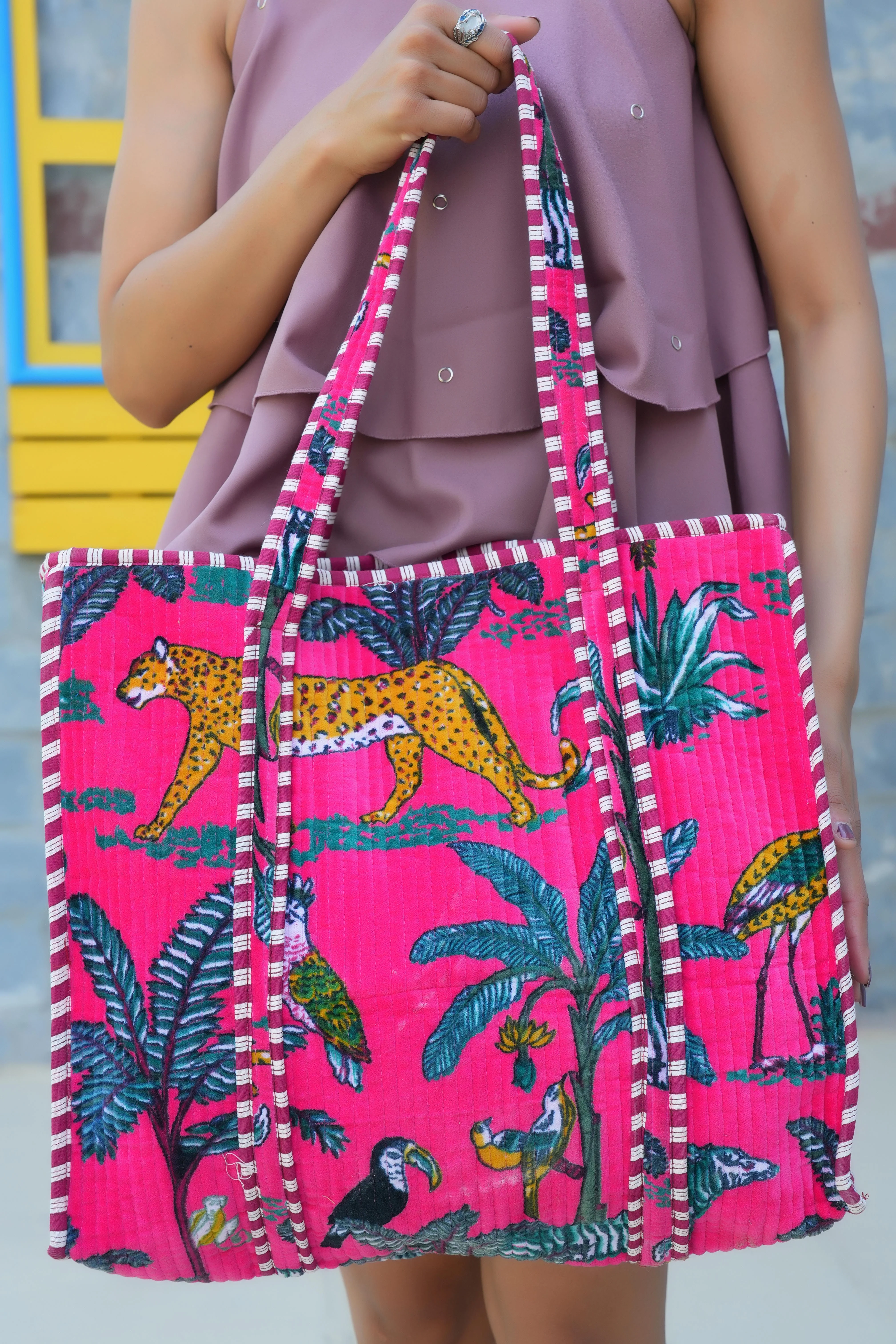 The Jungle Tote in Velvet - Image 128