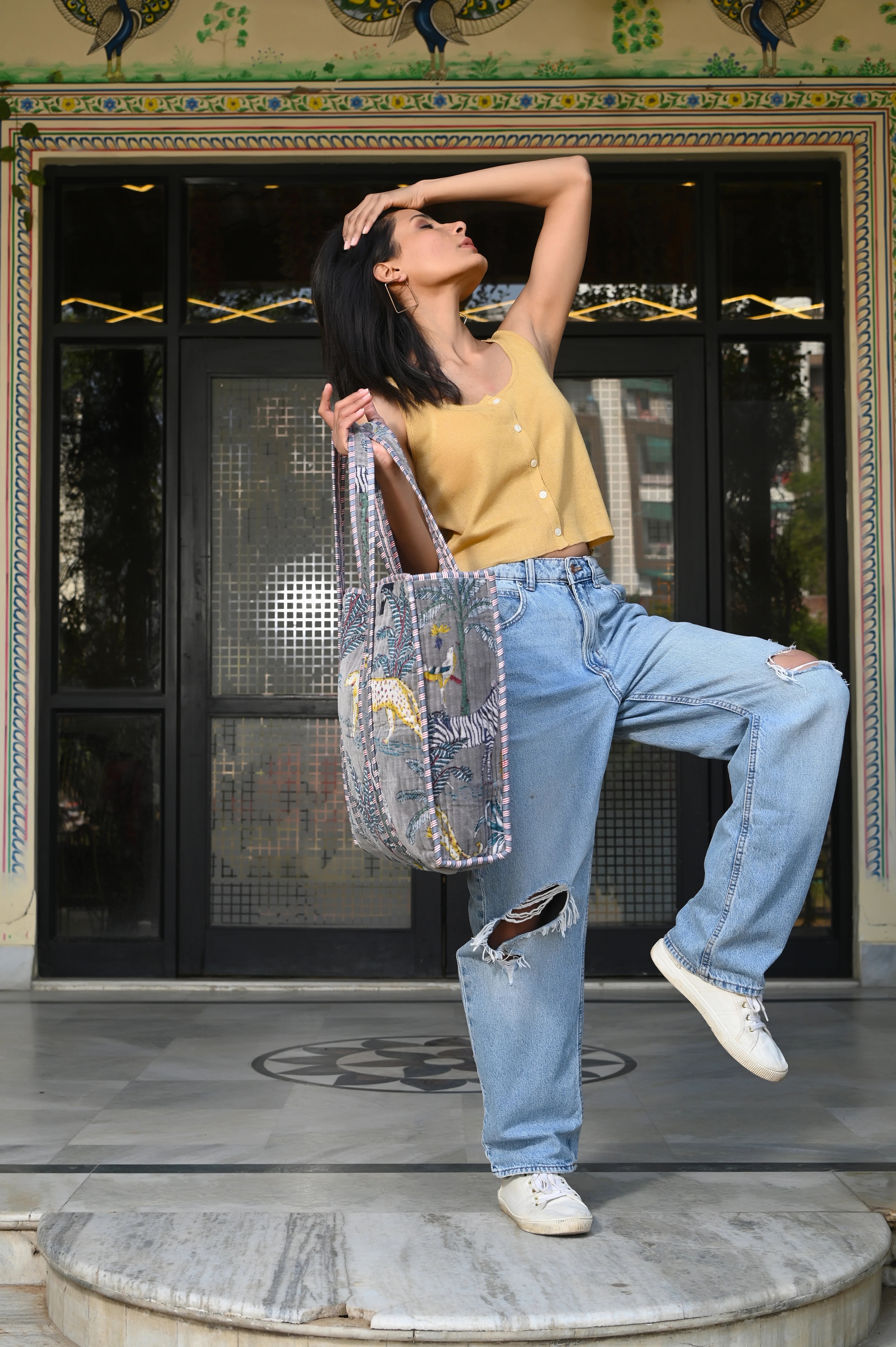 The Jungle Tote in Velvet - Image 143