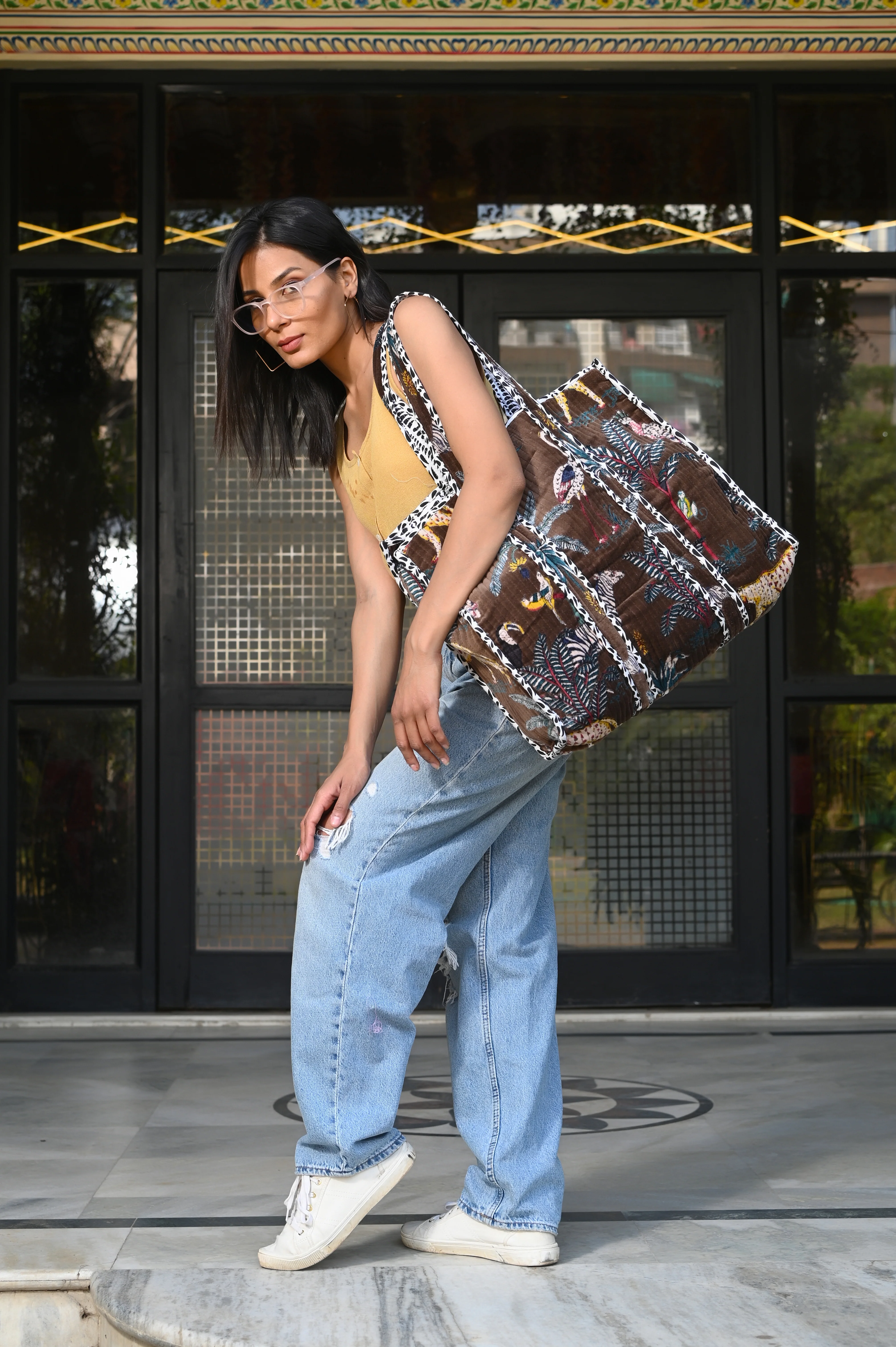 The Jungle Tote in Velvet - Image 146