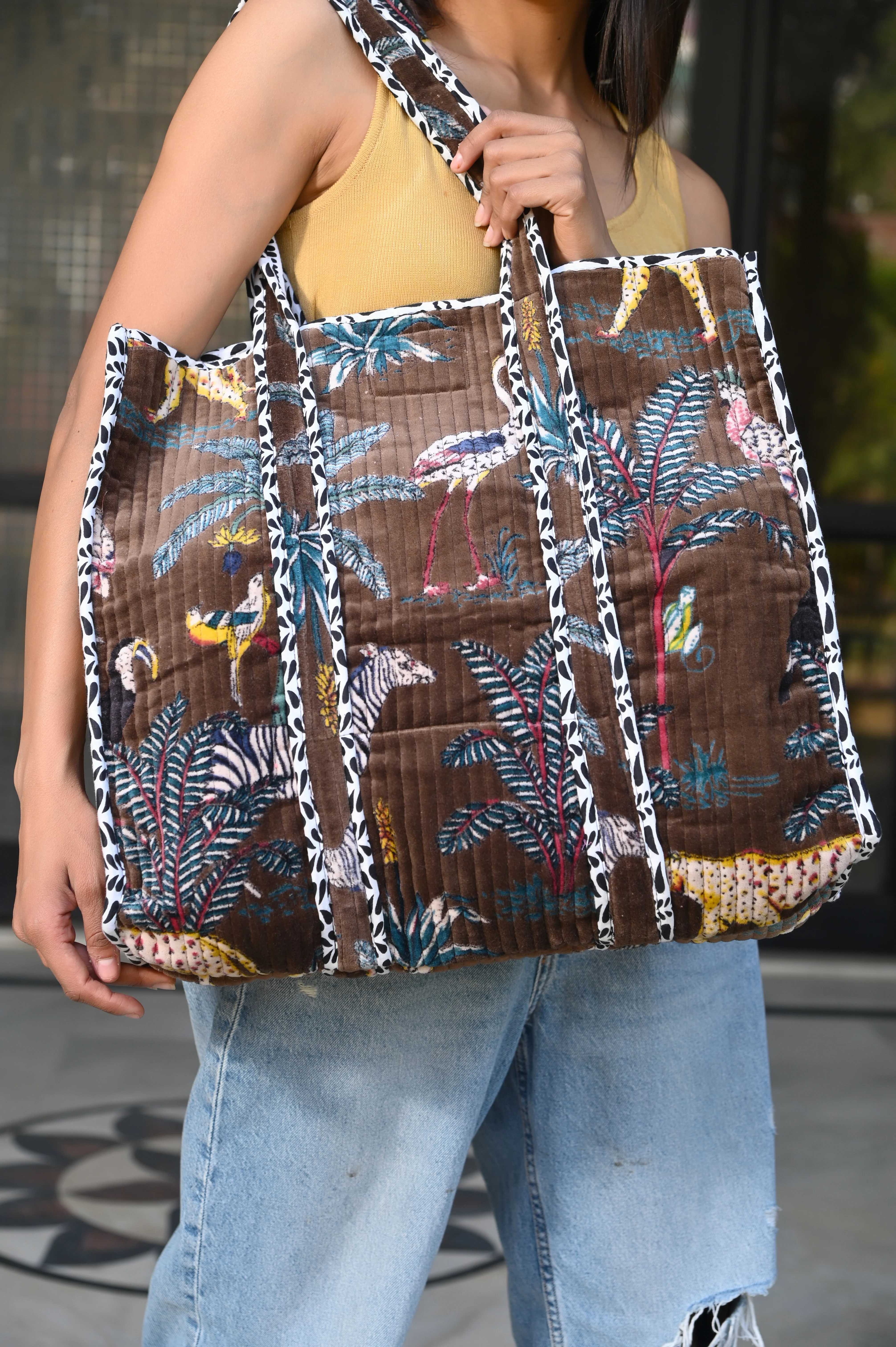 The Jungle Tote in Velvet - Image 152