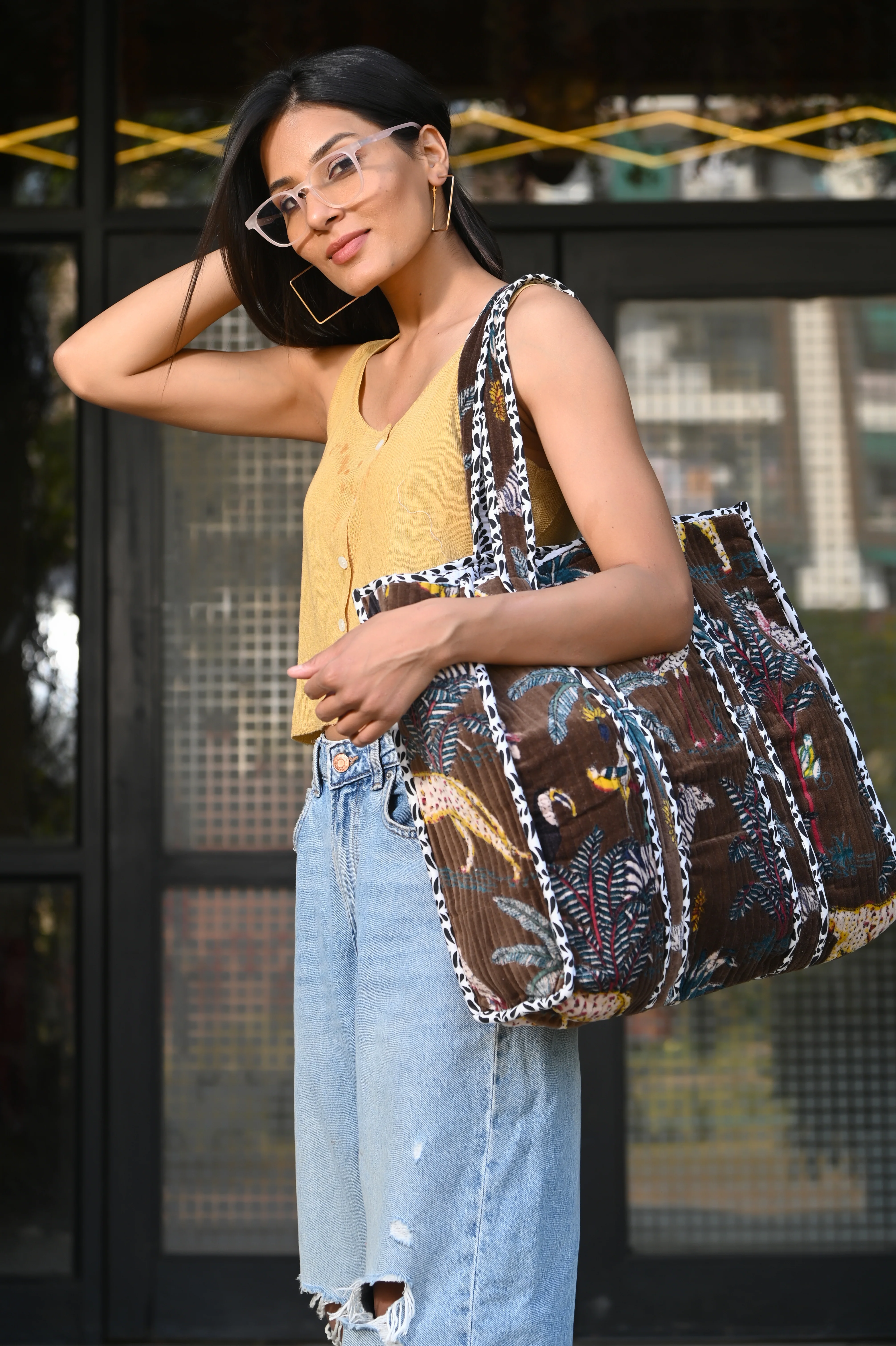 The Jungle Tote in Velvet - Image 161