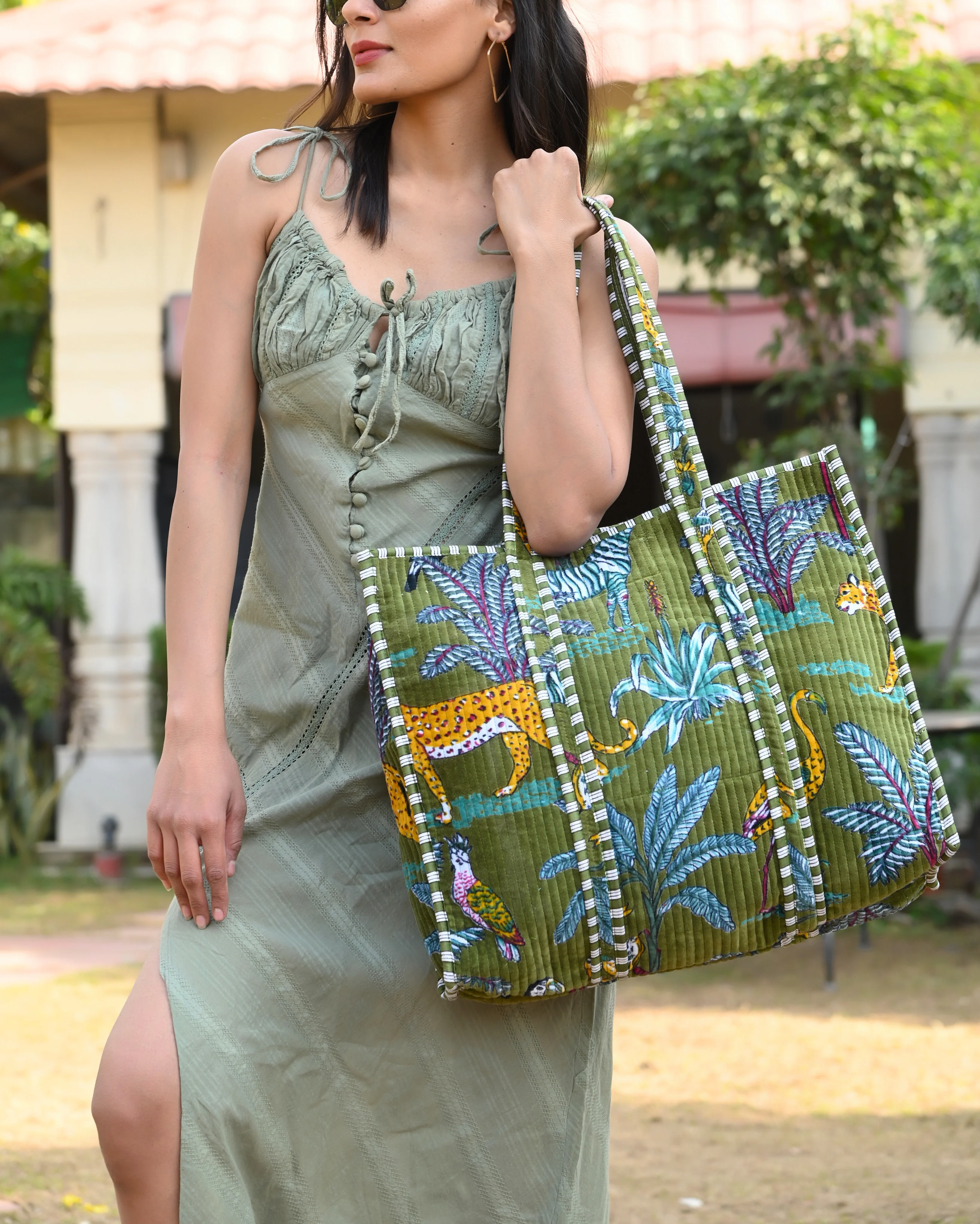 The Jungle Tote in Velvet - Image 165