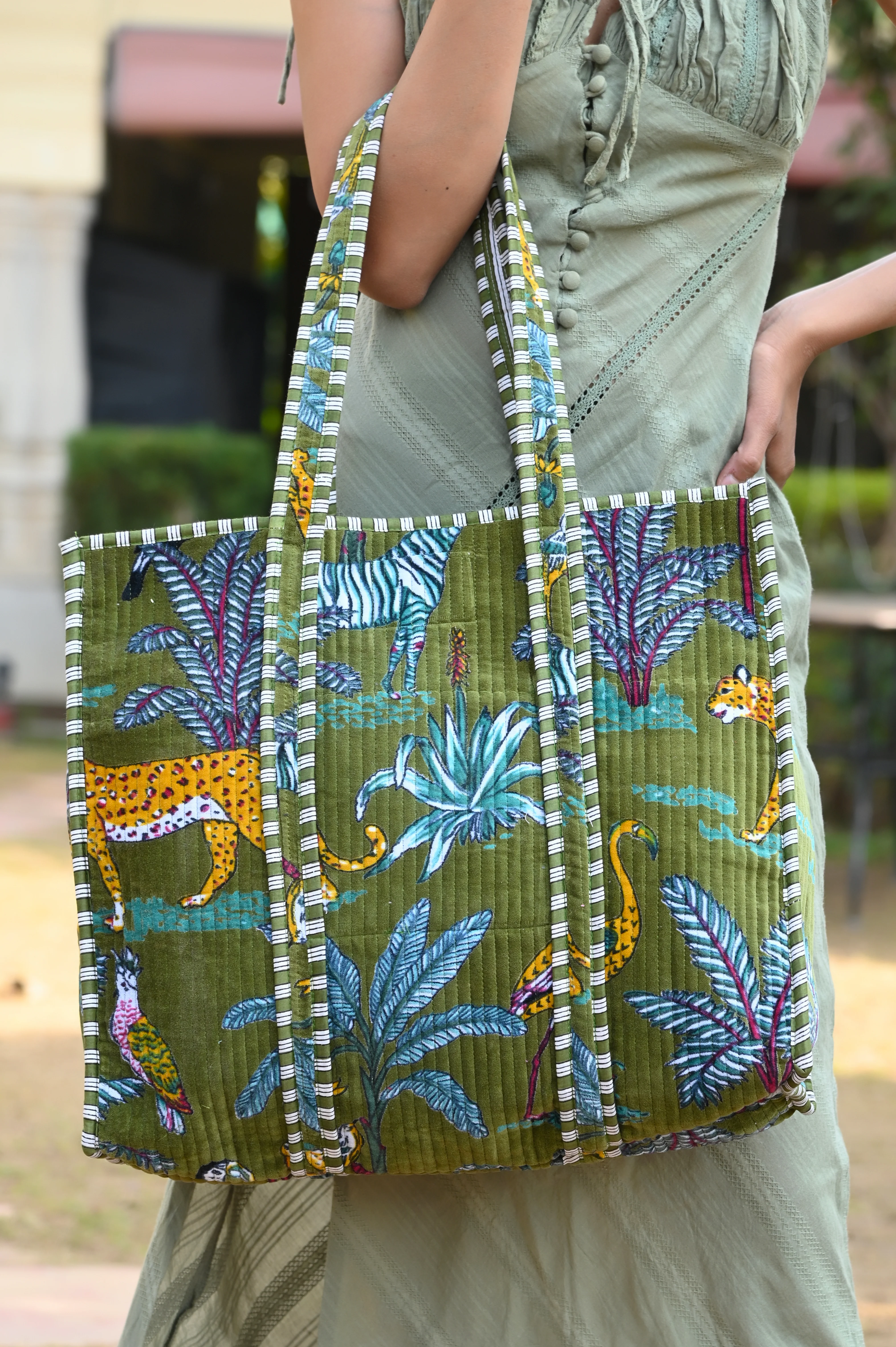 The Jungle Tote in Velvet - Image 178