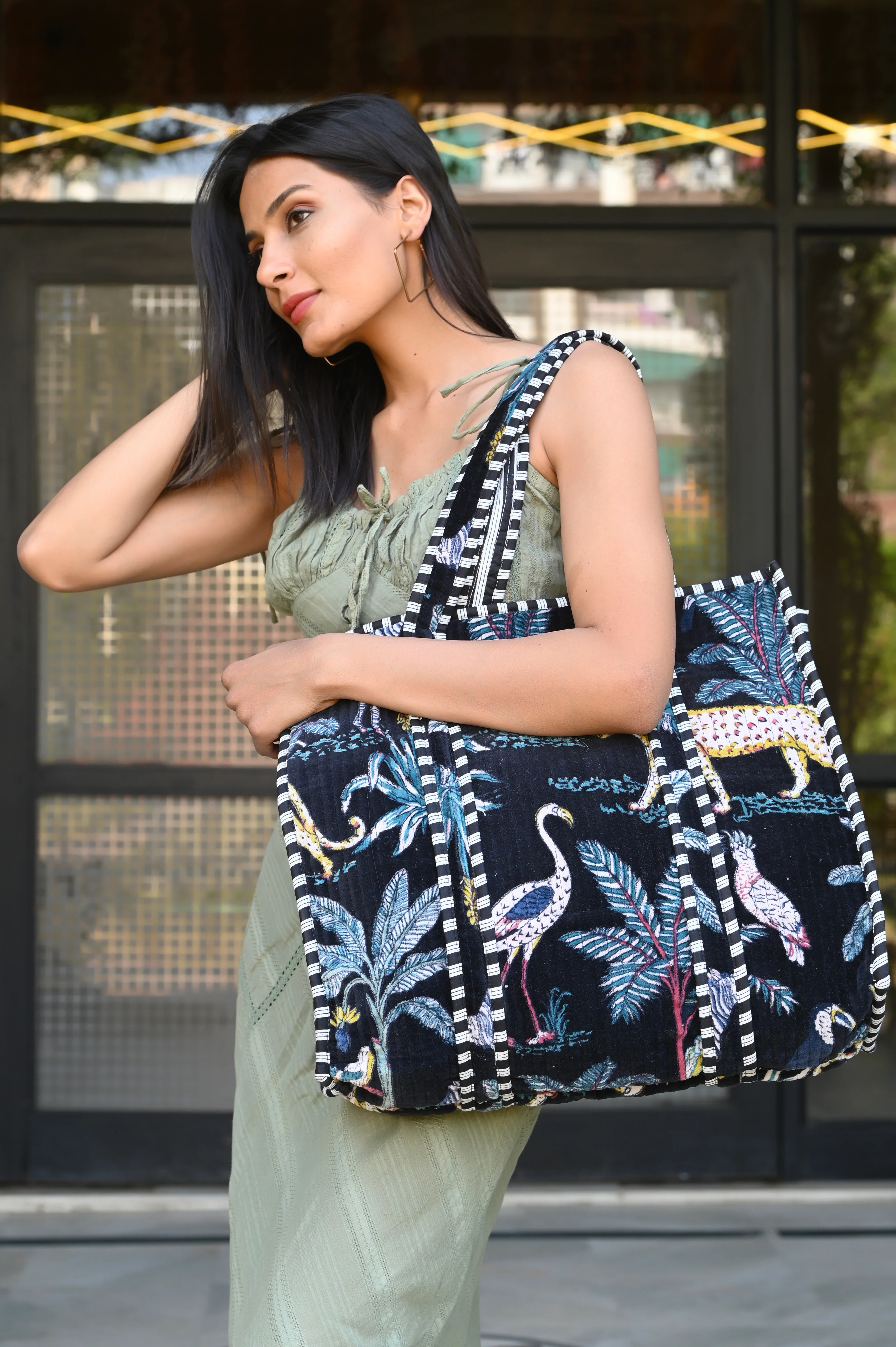 The Jungle Tote in Velvet - Image 217