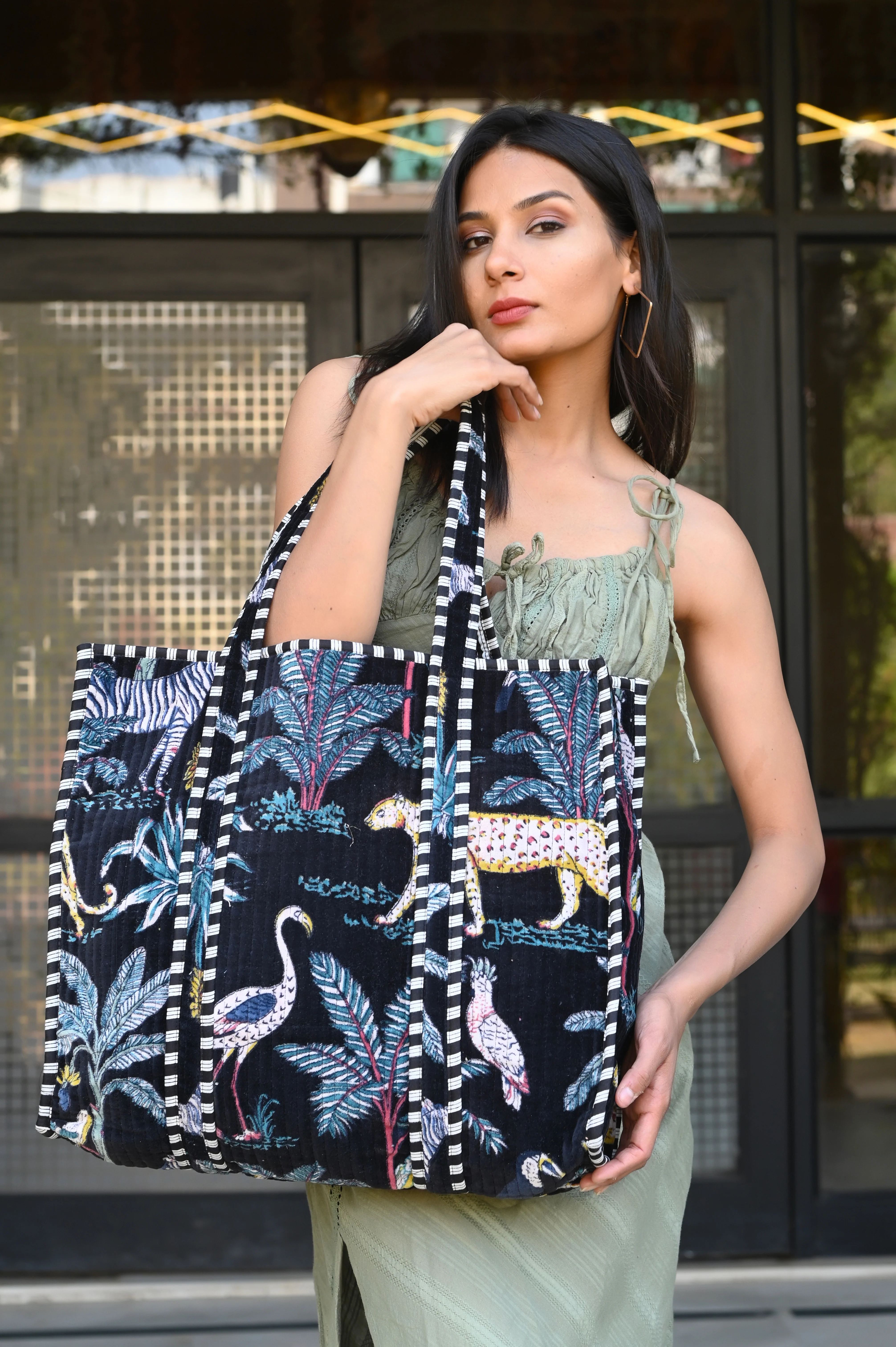 The Jungle Tote in Velvet - Image 219