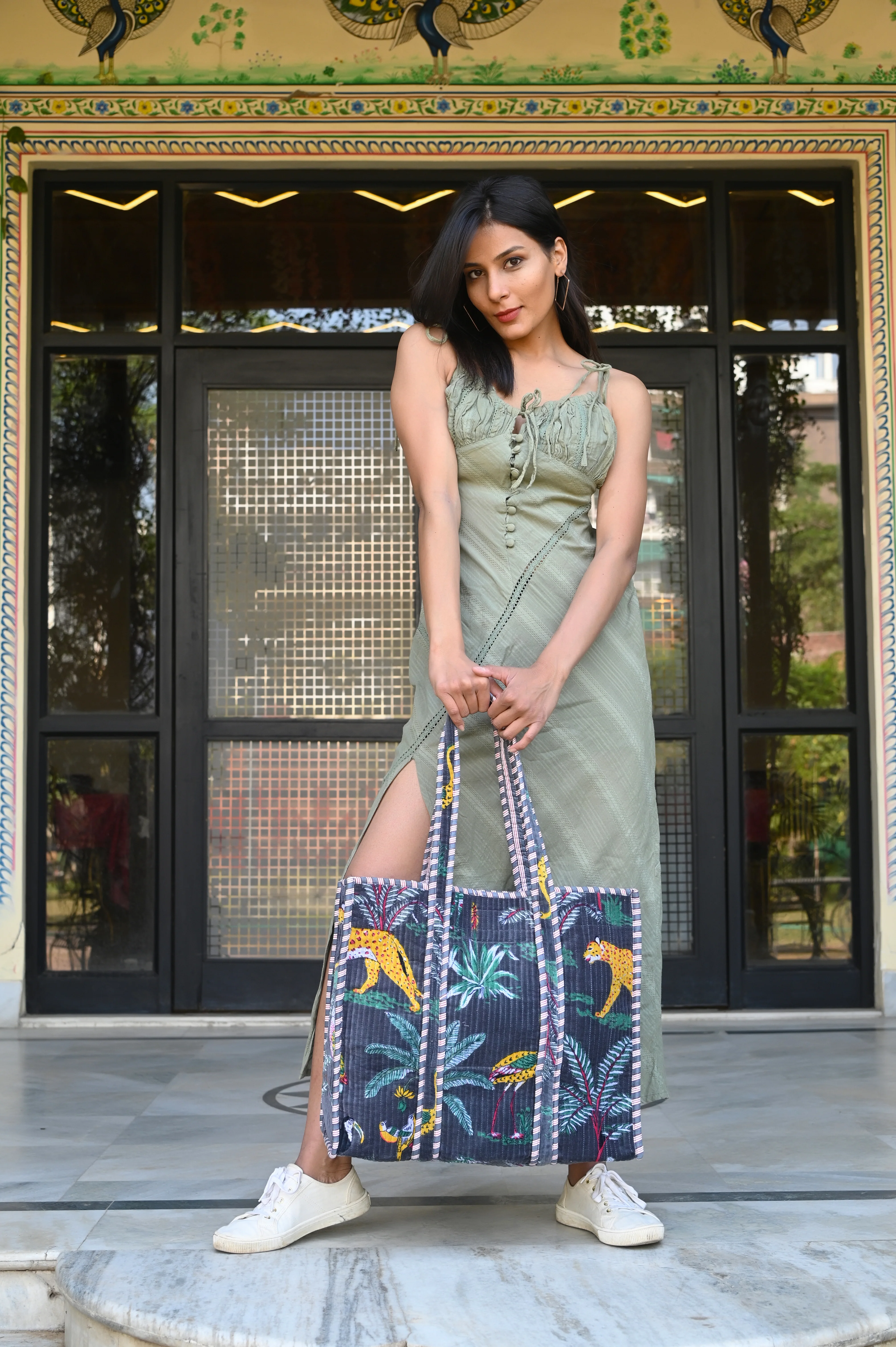 The Jungle Tote in Velvet - Image 223