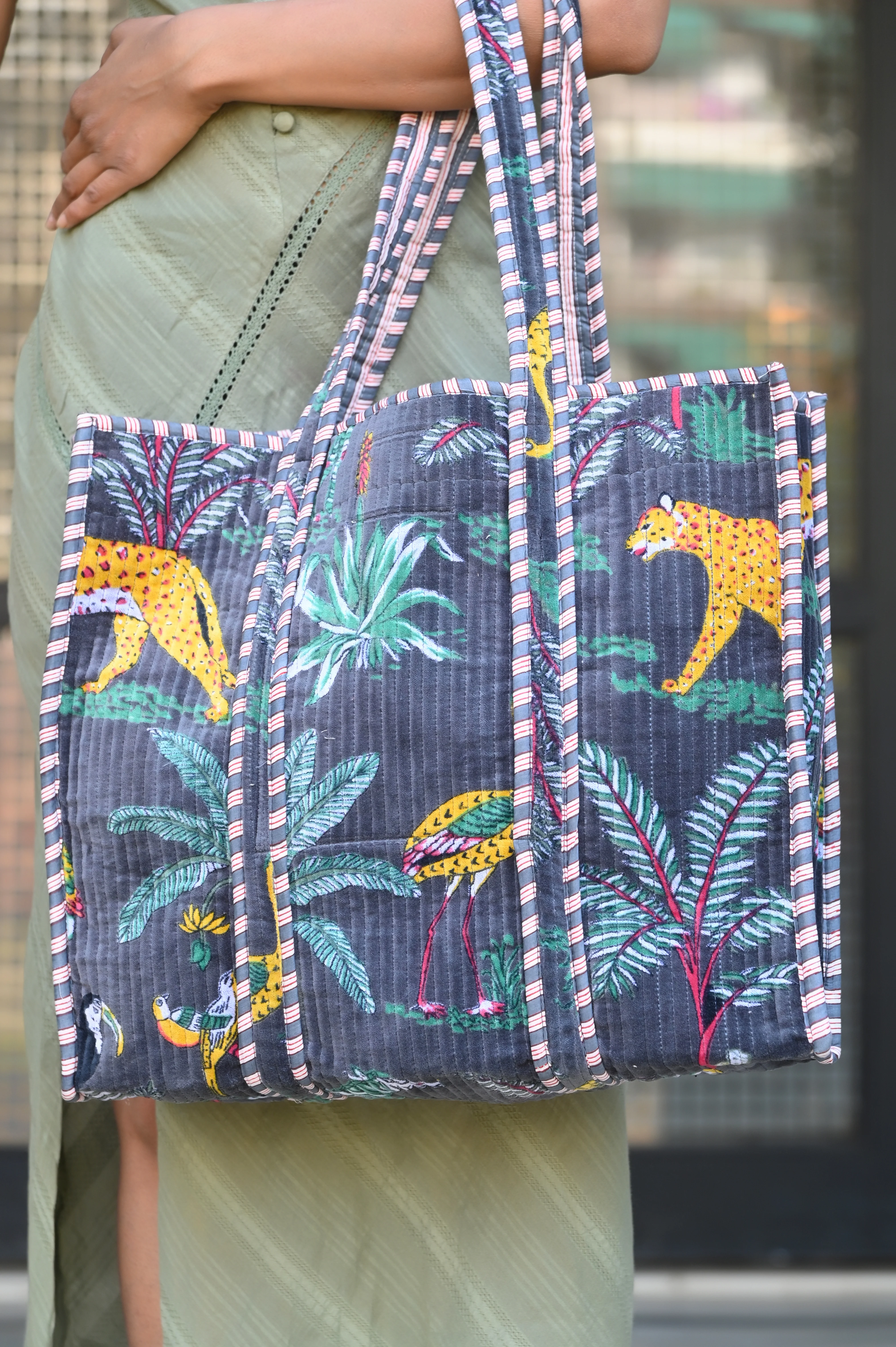 The Jungle Tote in Velvet - Image 232